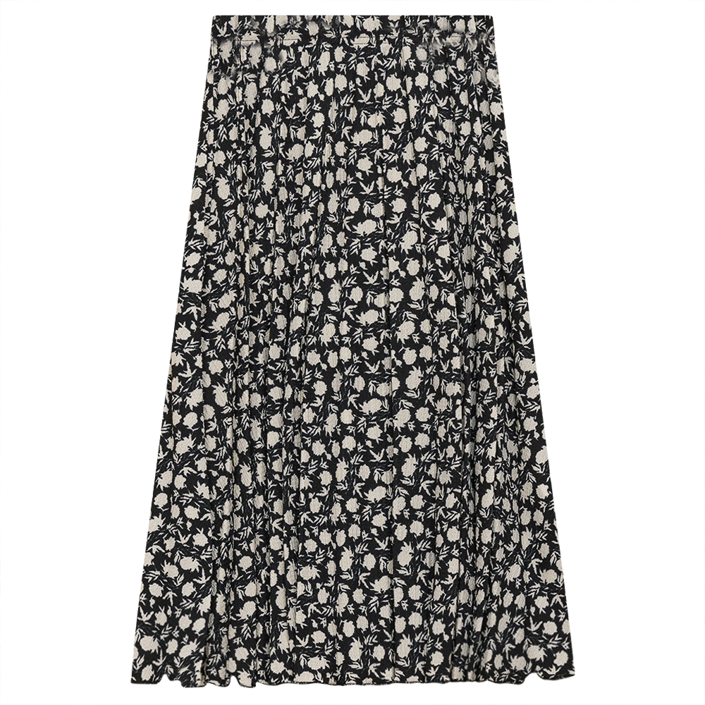 Printed Skirt in Black White Print by Ginger