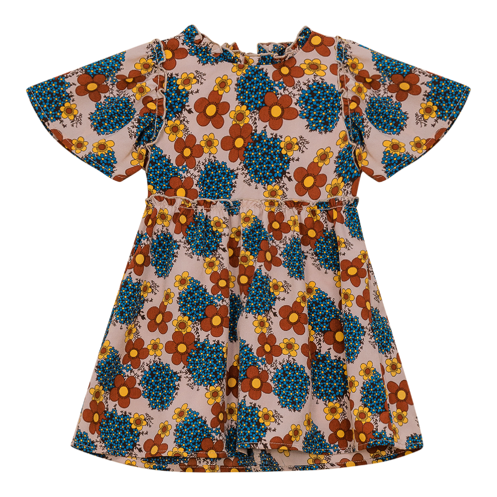 Floral Ruffled Dress in Mauve Floral by The Umbrella Academy