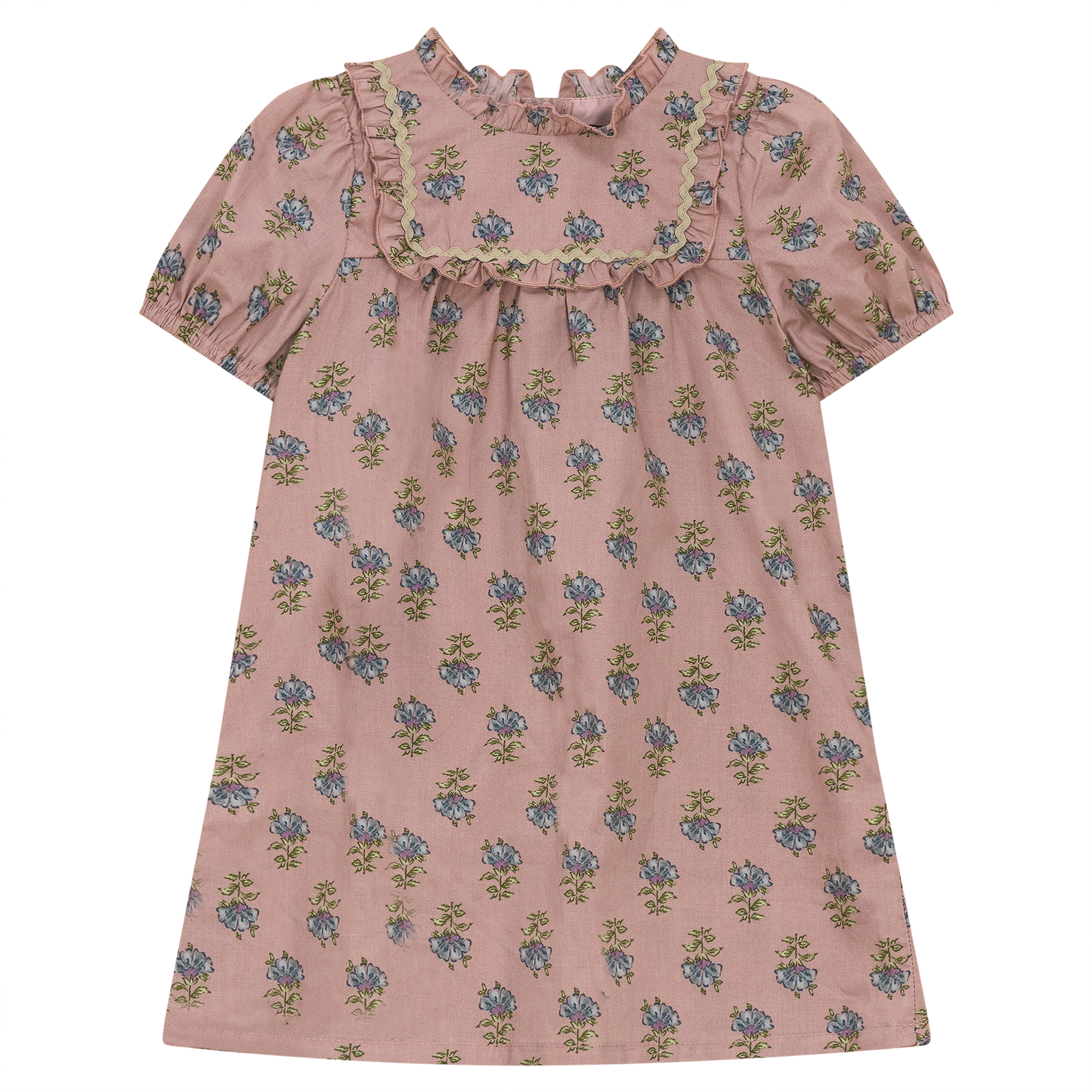 Woven Dress with Ruffle in Mauve by Space Grey