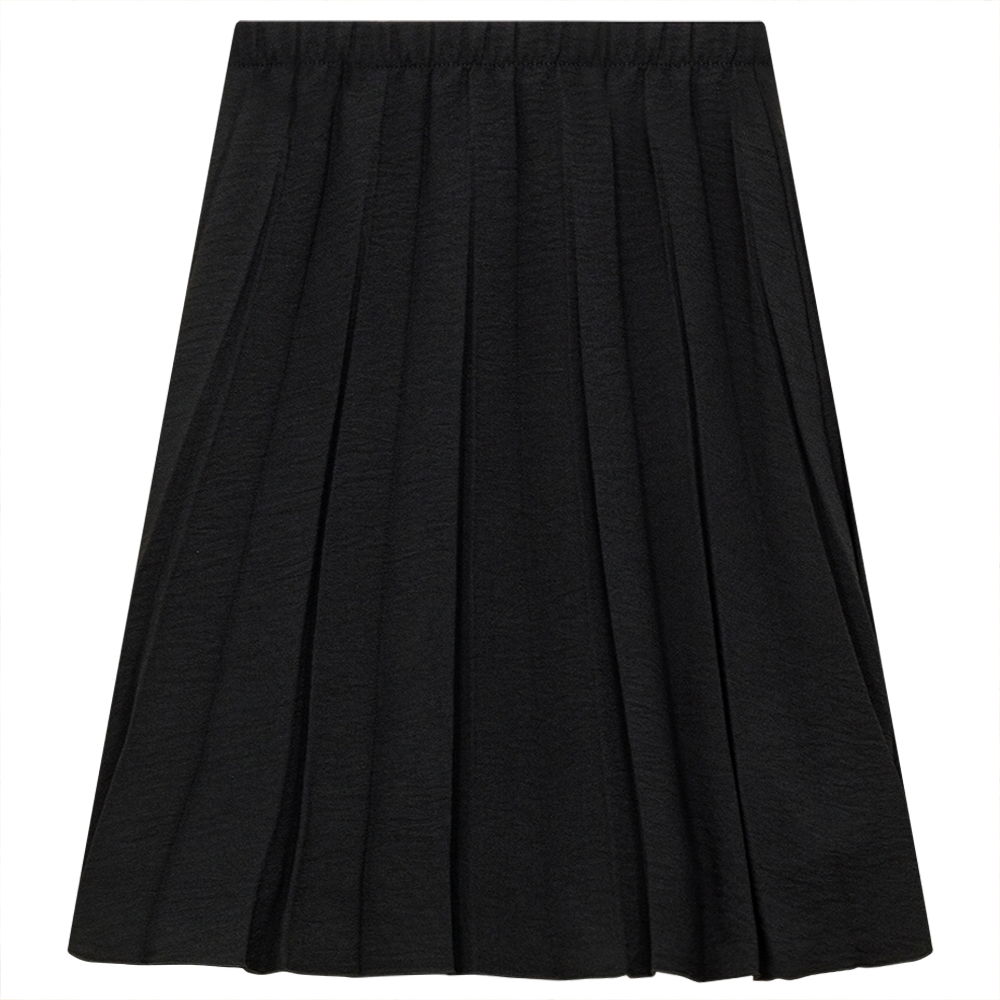 Pleated Skirt in Black by Space Grey