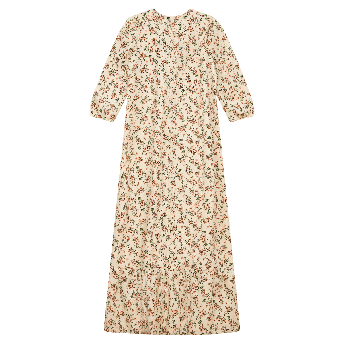 Tiered Dress in Cream Floral by Noni