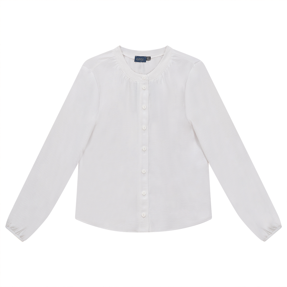 Bubble Blouse in White by Noni