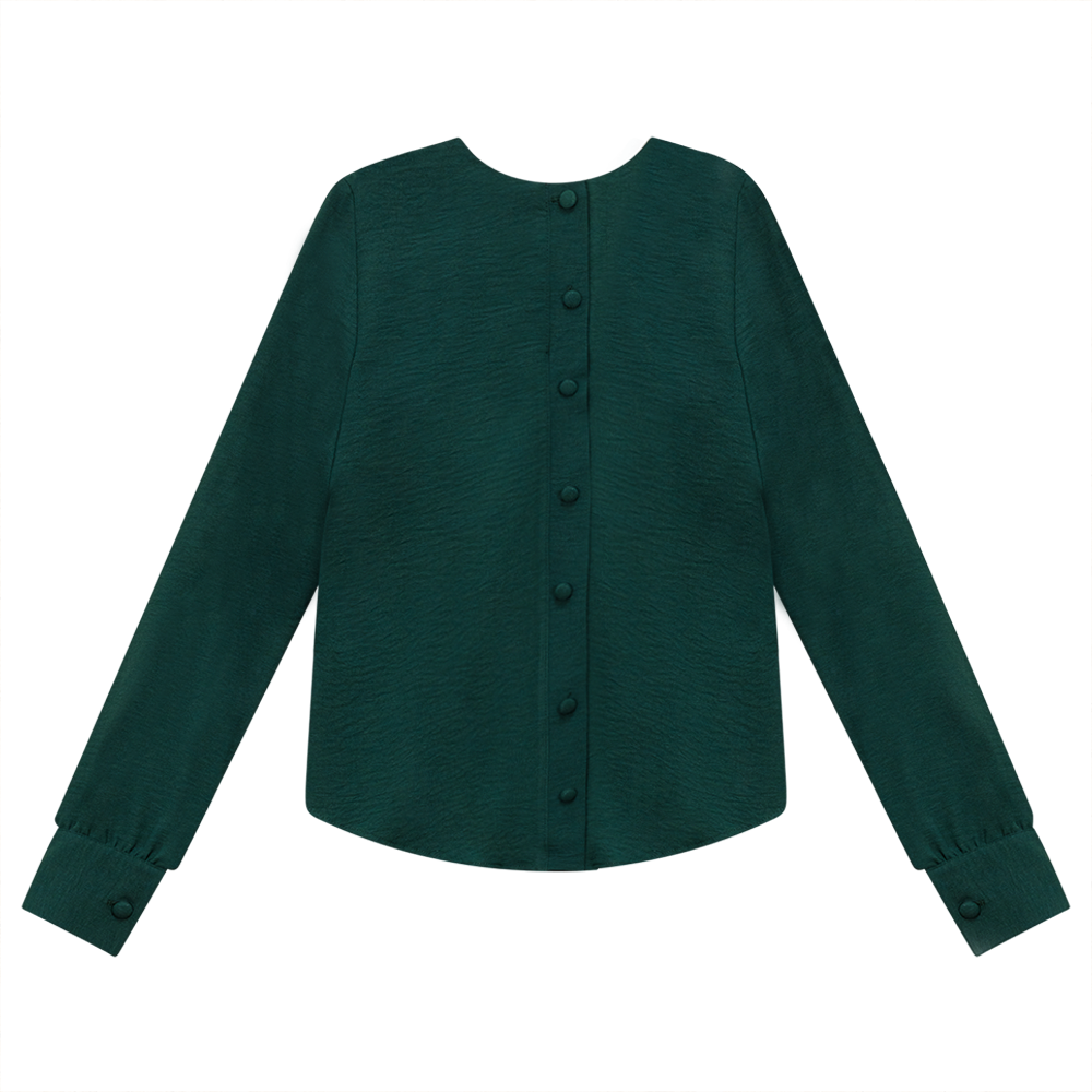 Button Down Blouse in Green by Noni