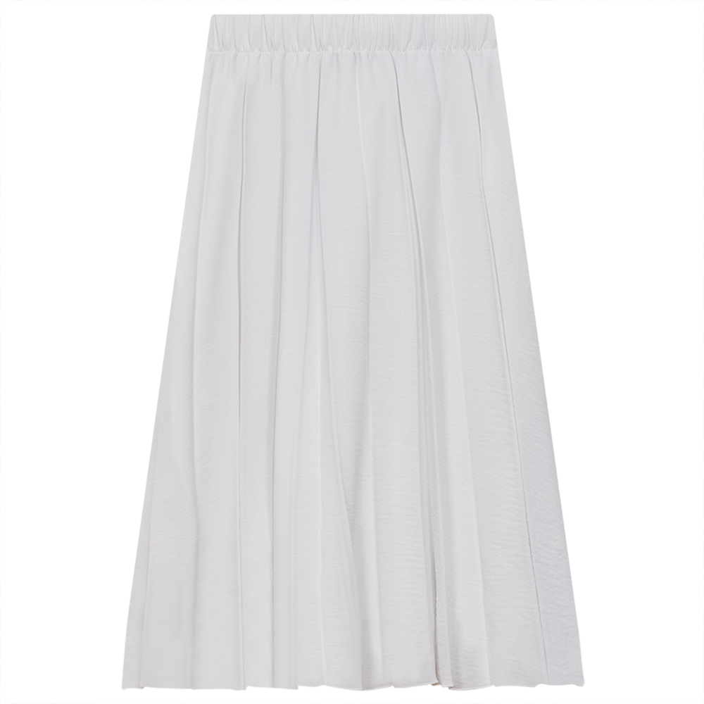 Pleated Skirt in White by Noni