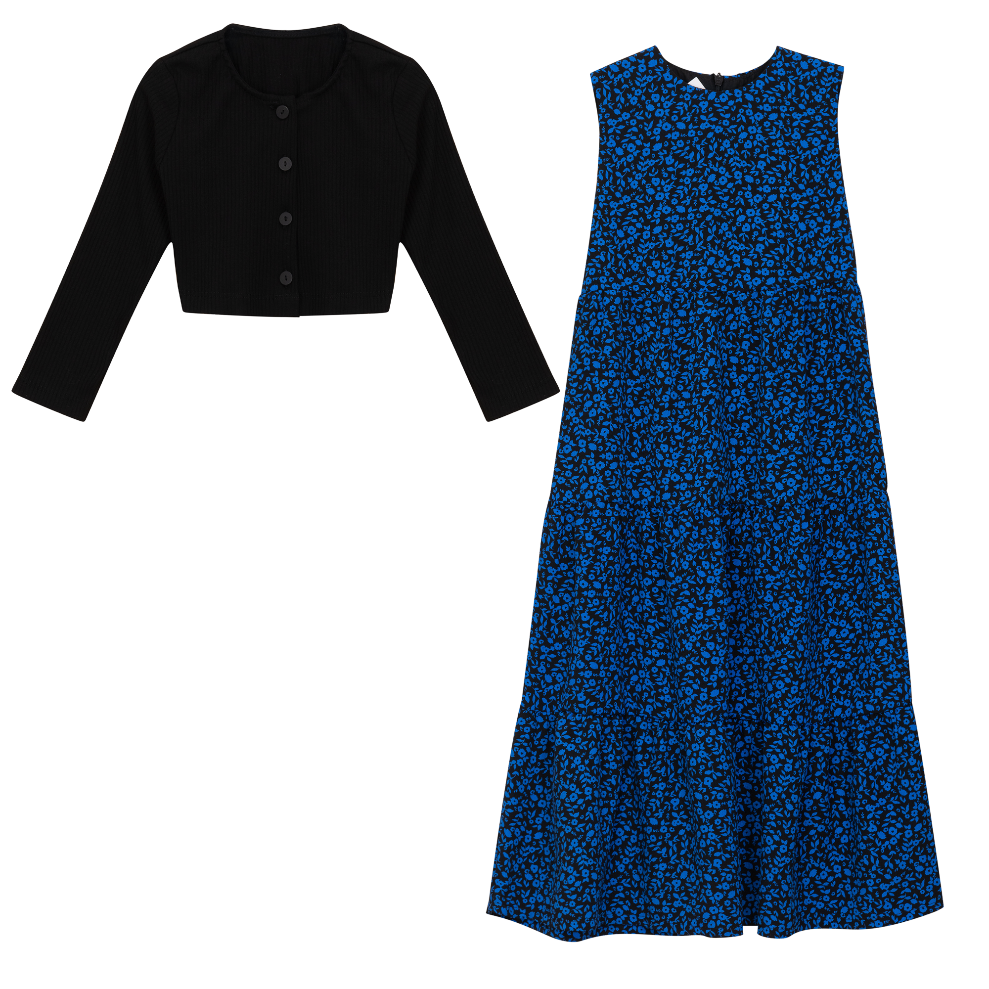 Contrast Jumper Set in Blue Floral by Seal