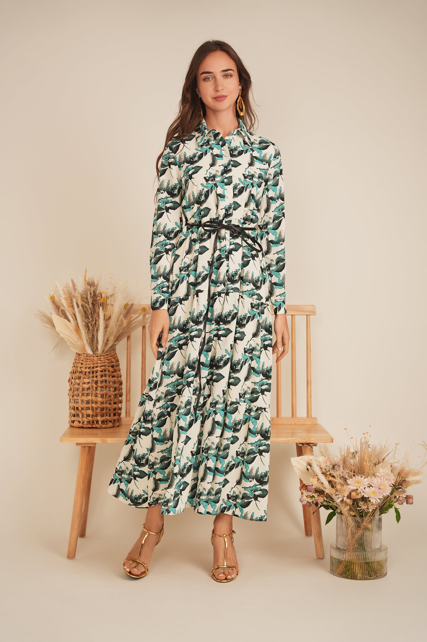 Printed Woven Dress in by Caitlin