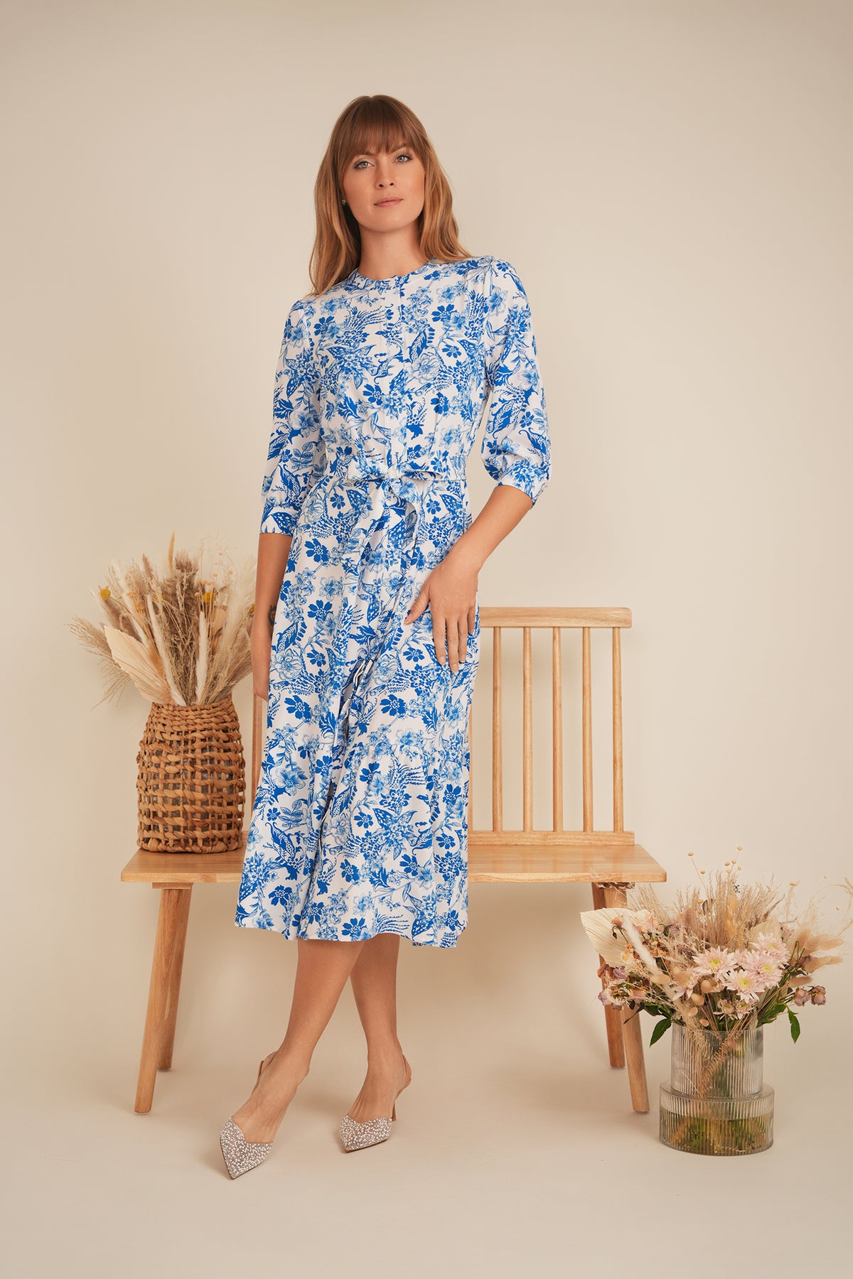 Printed Woven Dress in by Blue Moon