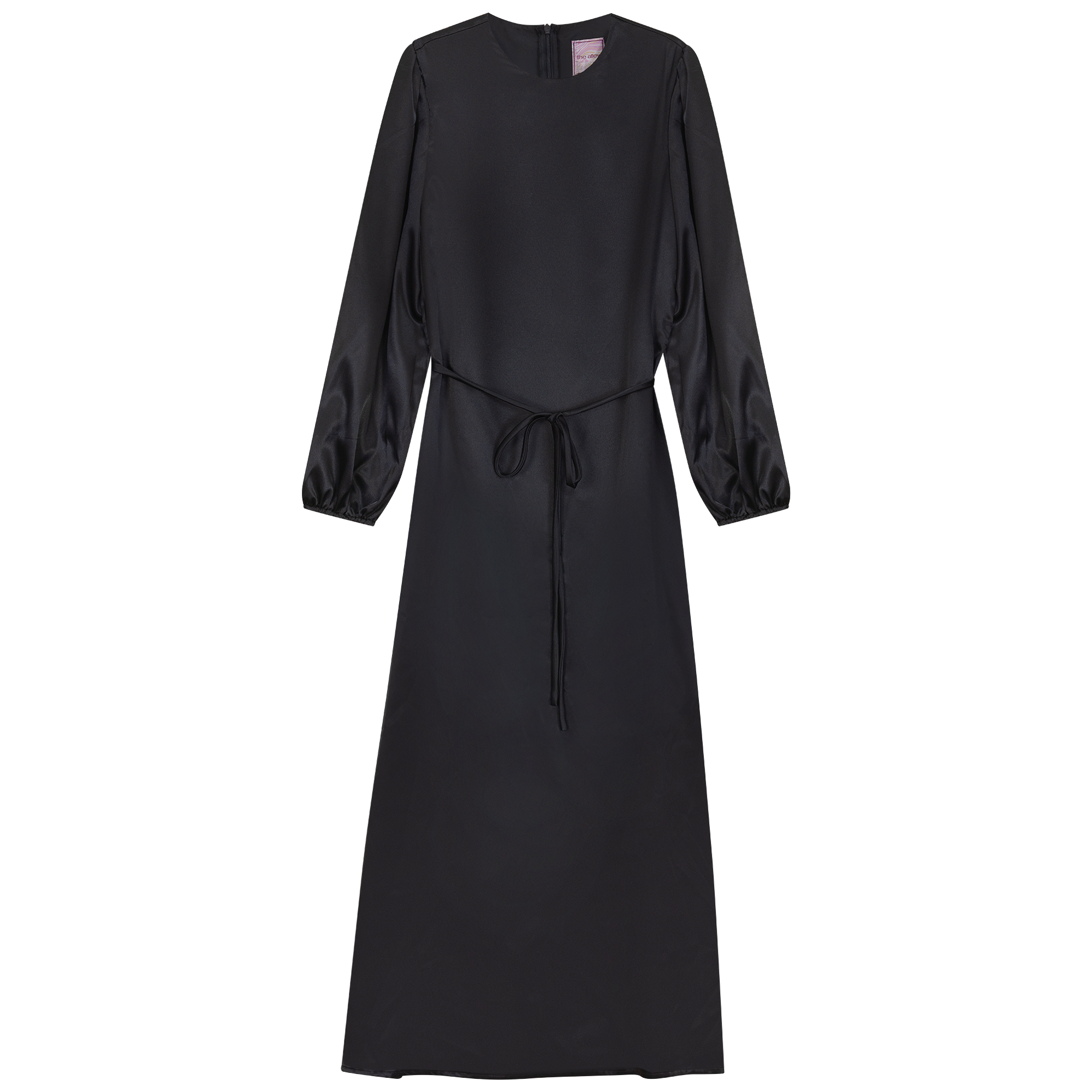 A-Line Tie Dress in Black by The Alley