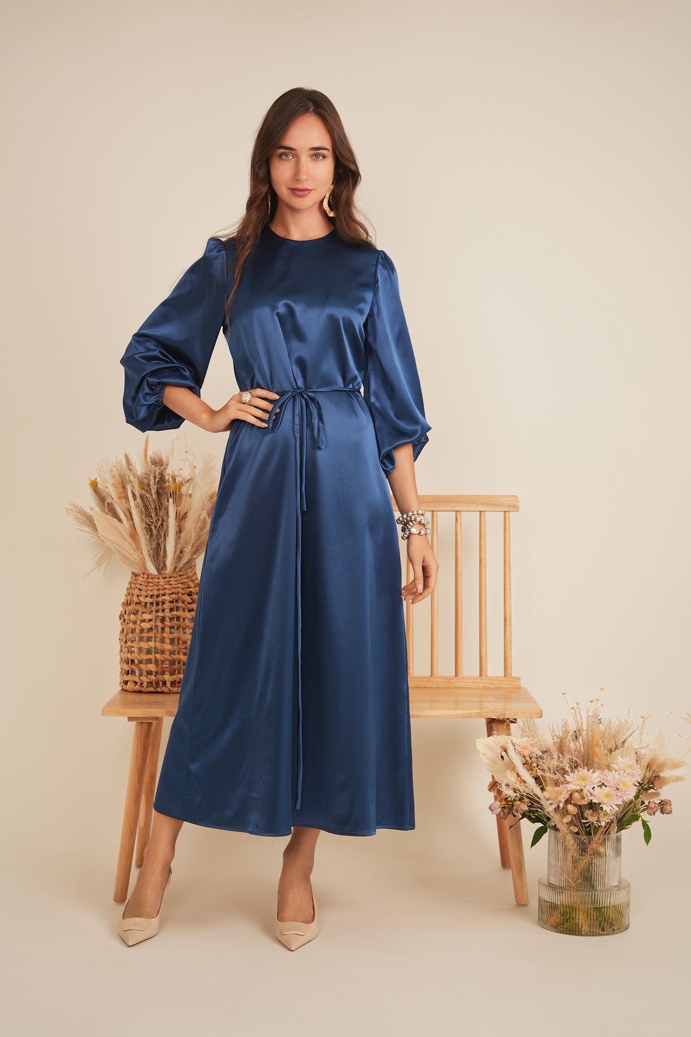 A-Line Tie Dress in by The Alley