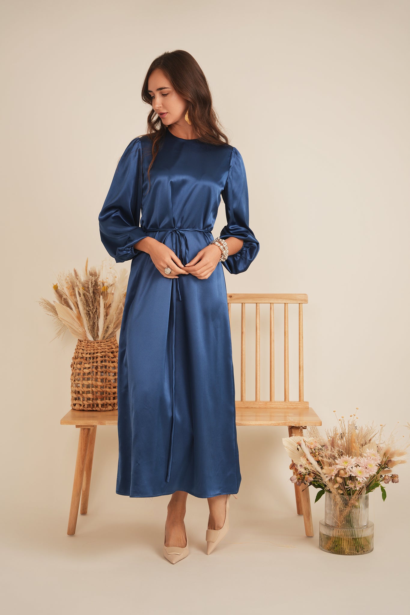 A-Line Tie Dress in by The Alley