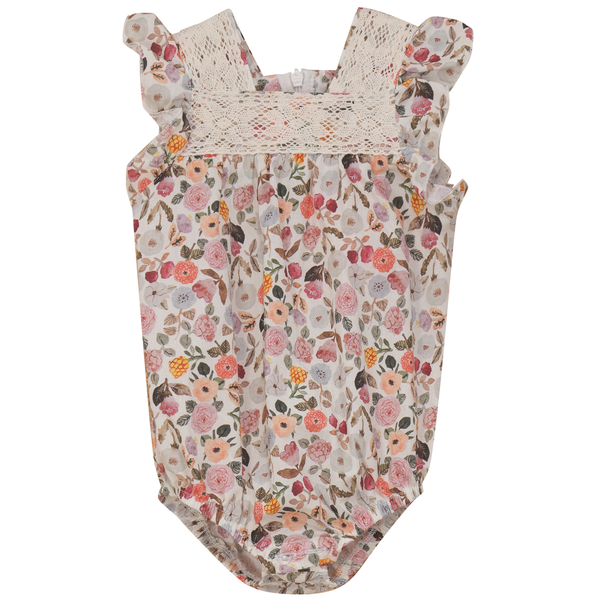 Printed Floral Lace Onesie in Multi Floral by Clô