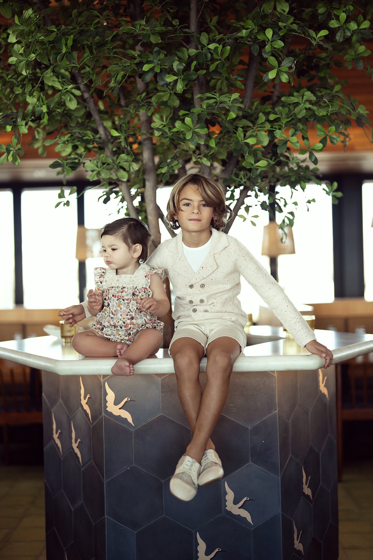 Printed Floral Lace Onesie in by Clô