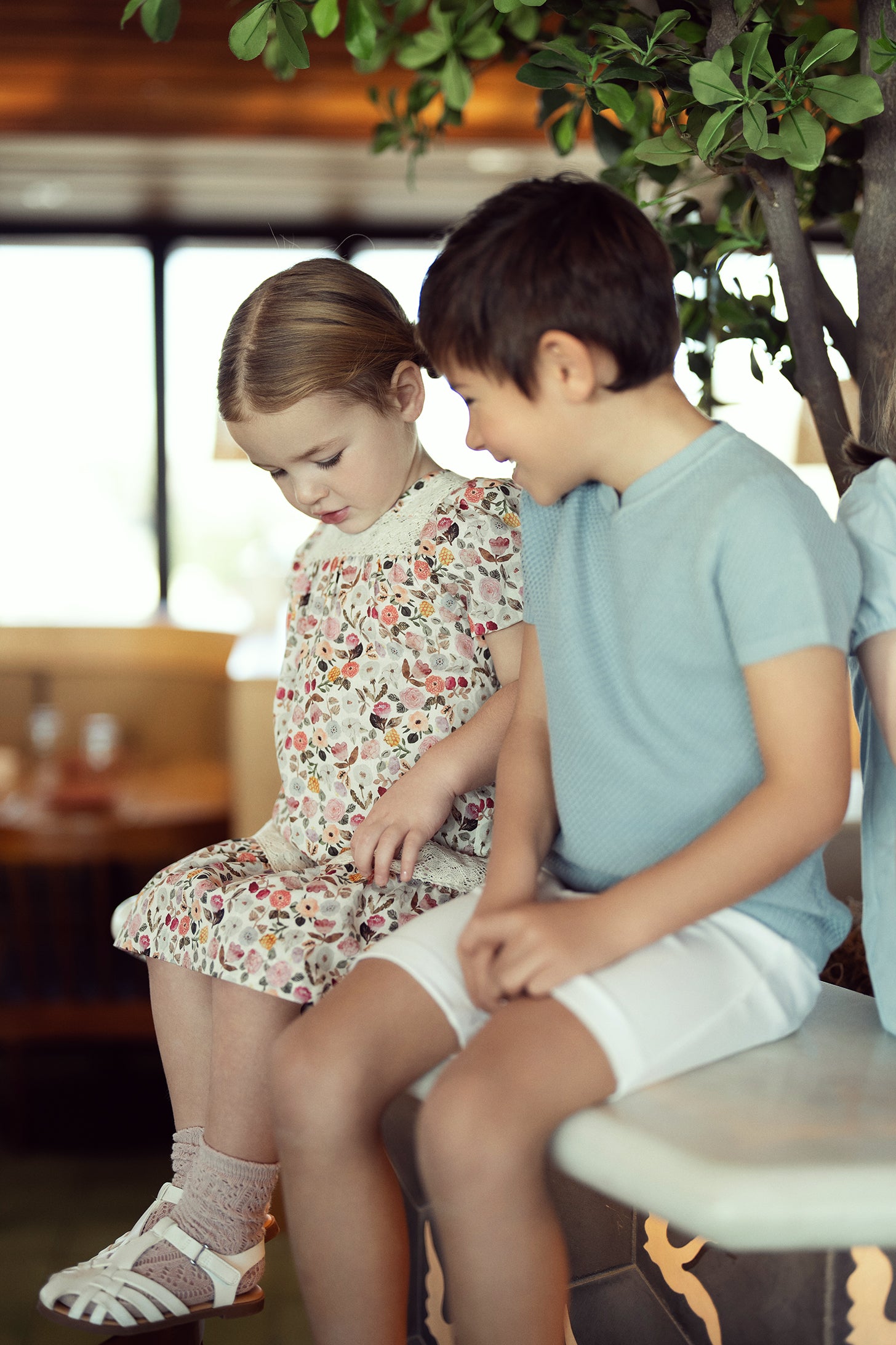 Printed Floral Lace Dress in Multi Floral by Clô