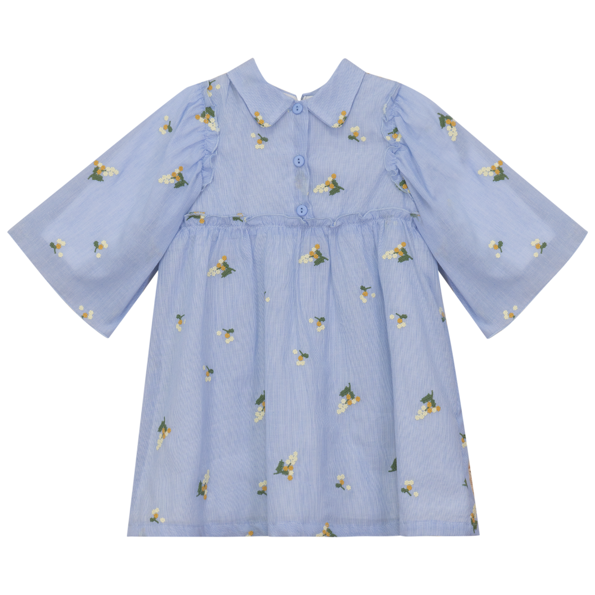 Floral Dress in Blue Floral by Clô