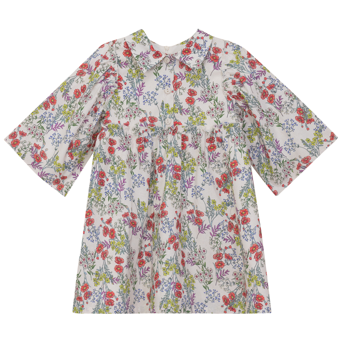 Floral Dress in Off White Floral by Clô