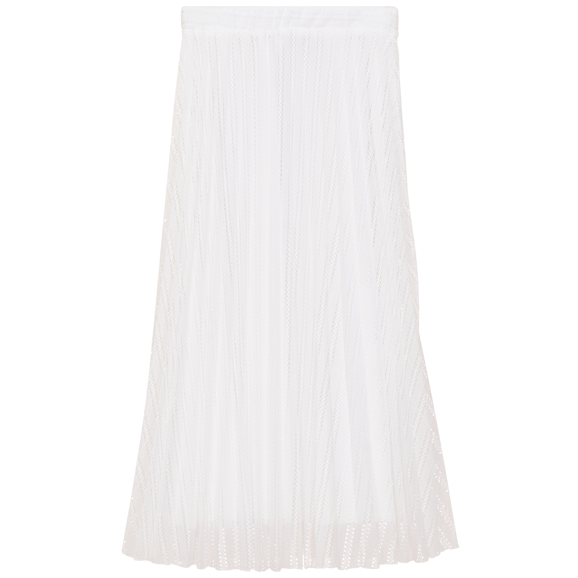 Sunburst Pleated Skirt in White by Ginger