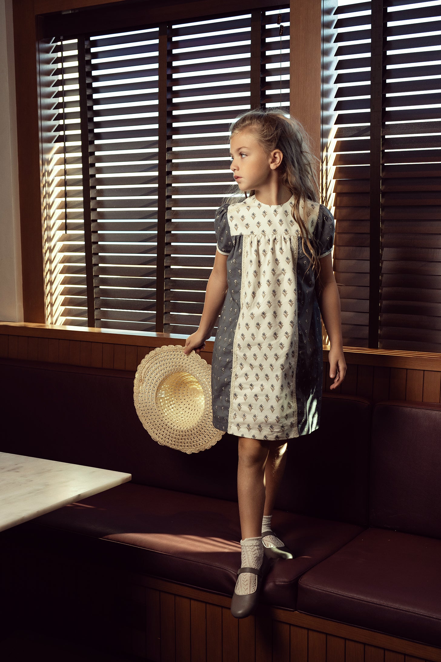 Floral Printed Lace Dress in by Posie & Pistachio