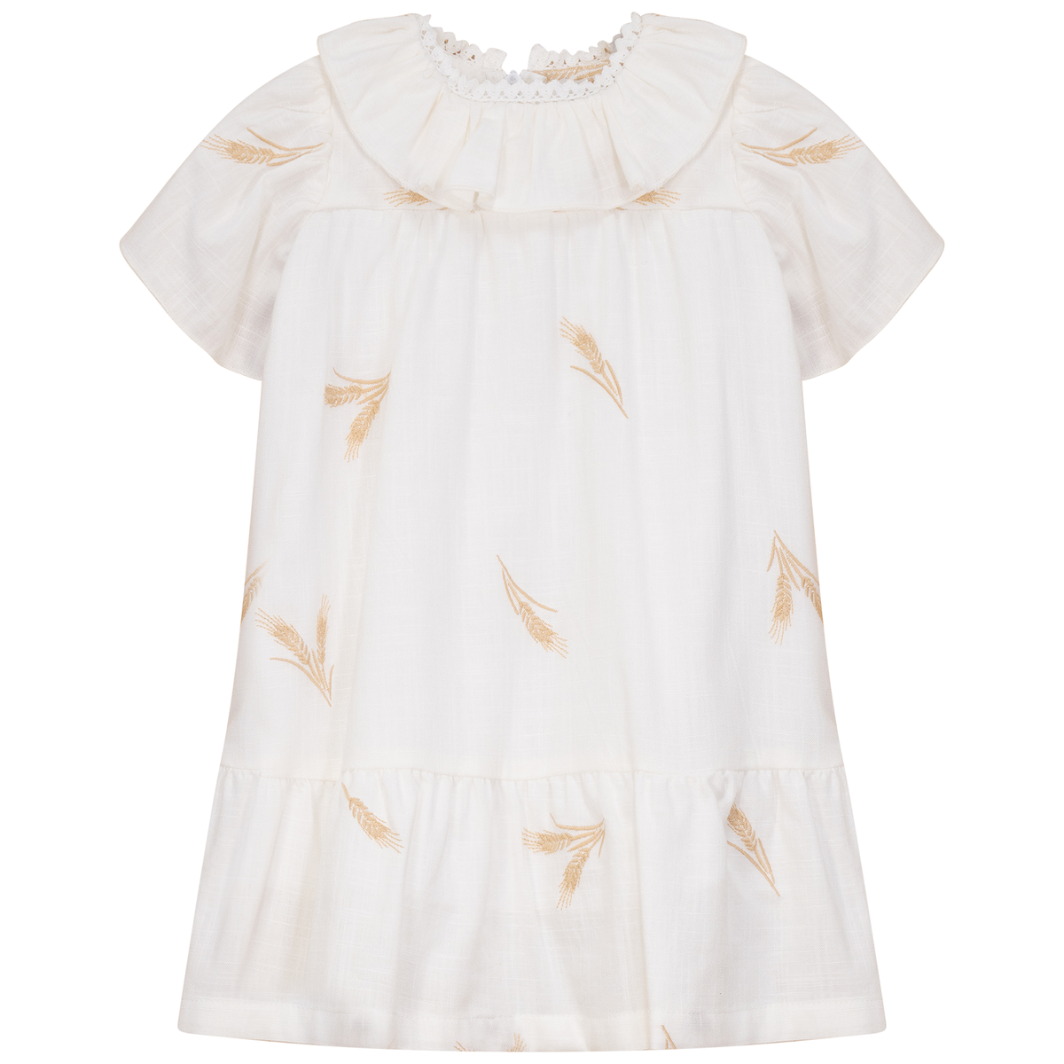 Wheat Embroidered Jumper in White by The Umbrella Academy
