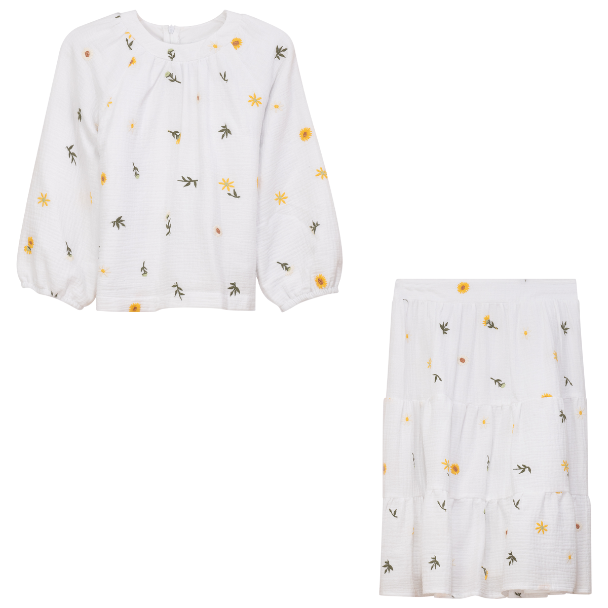 Printed 2 Pc Set in White by Imagine