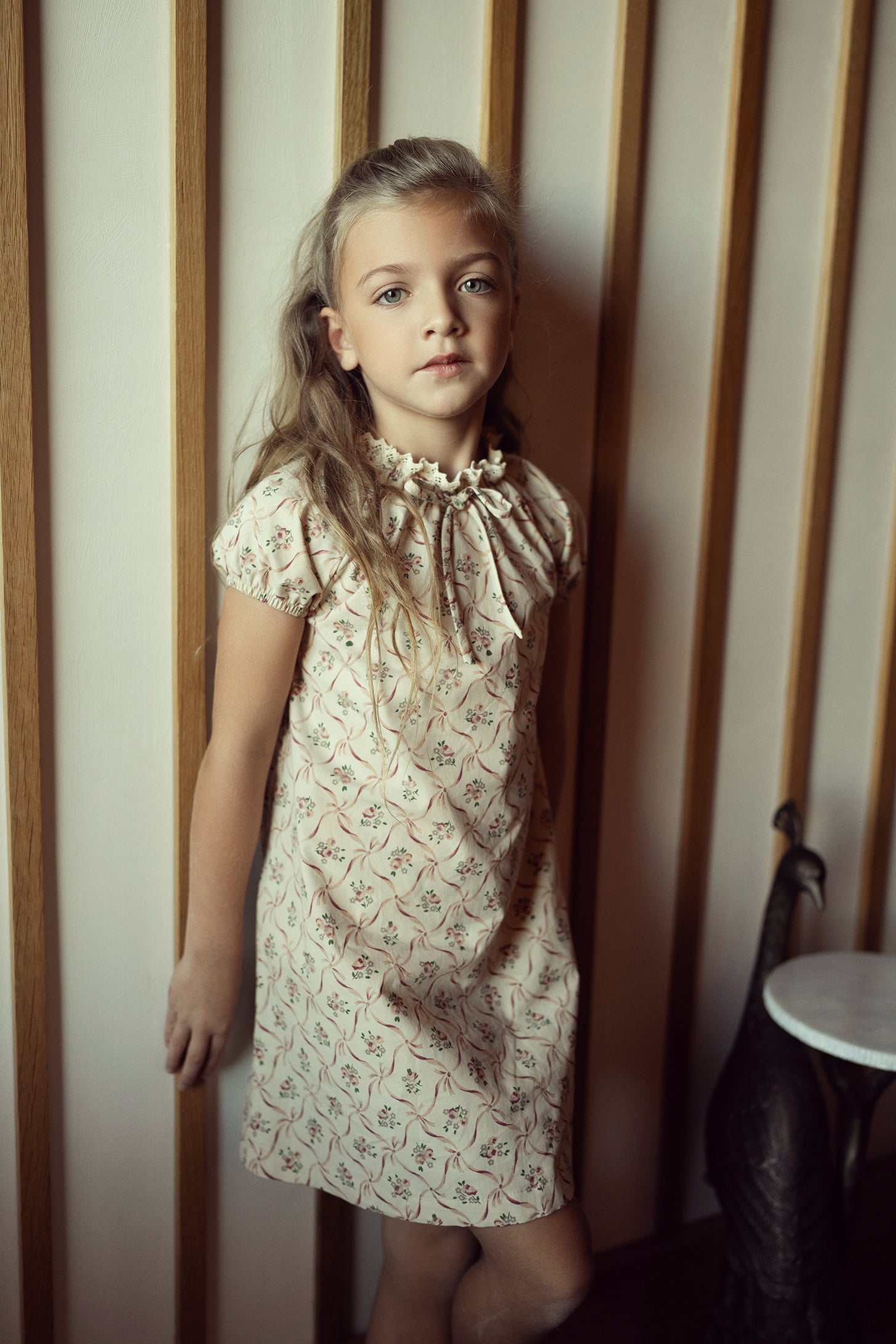 Printed Dress in by Space Grey