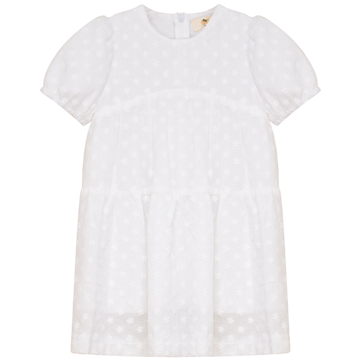 Tiered Dress in White by Apricot