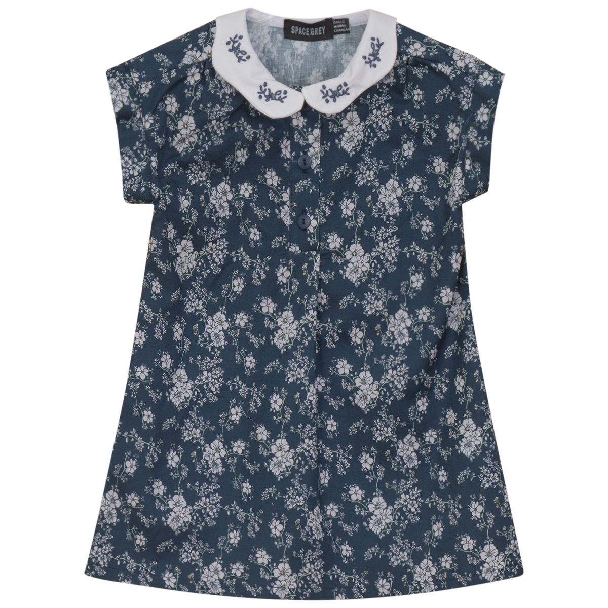 Printed Dress in Blue by Space Grey