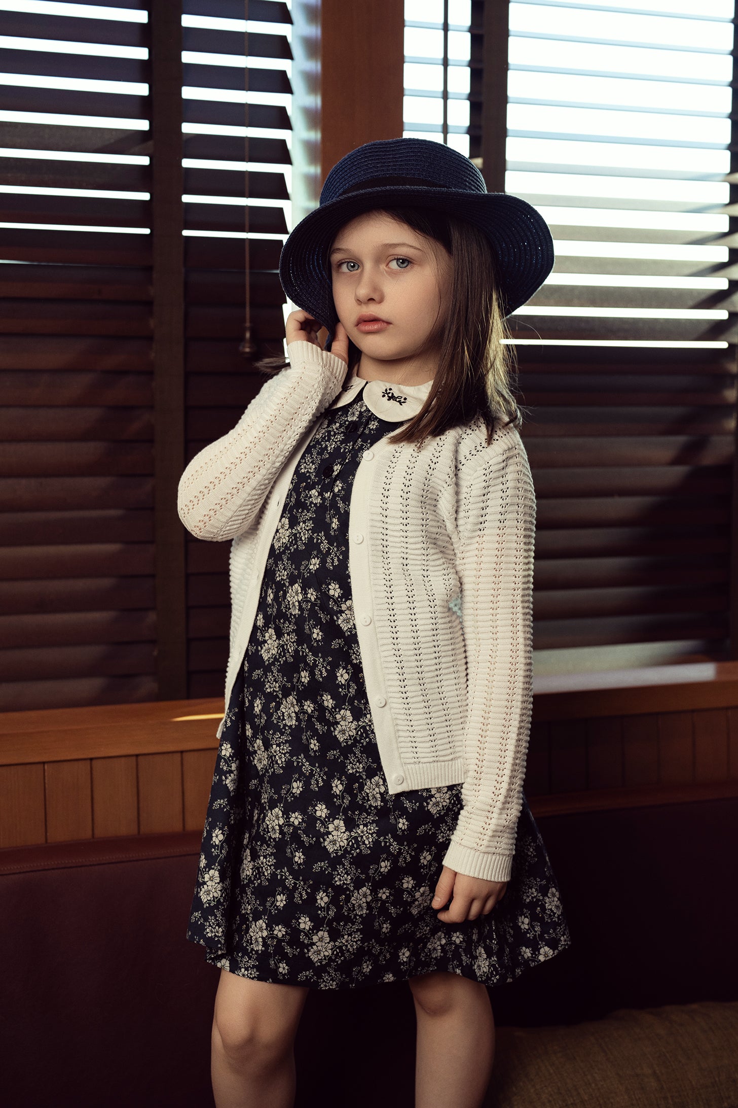 Printed Dress in by Space Grey