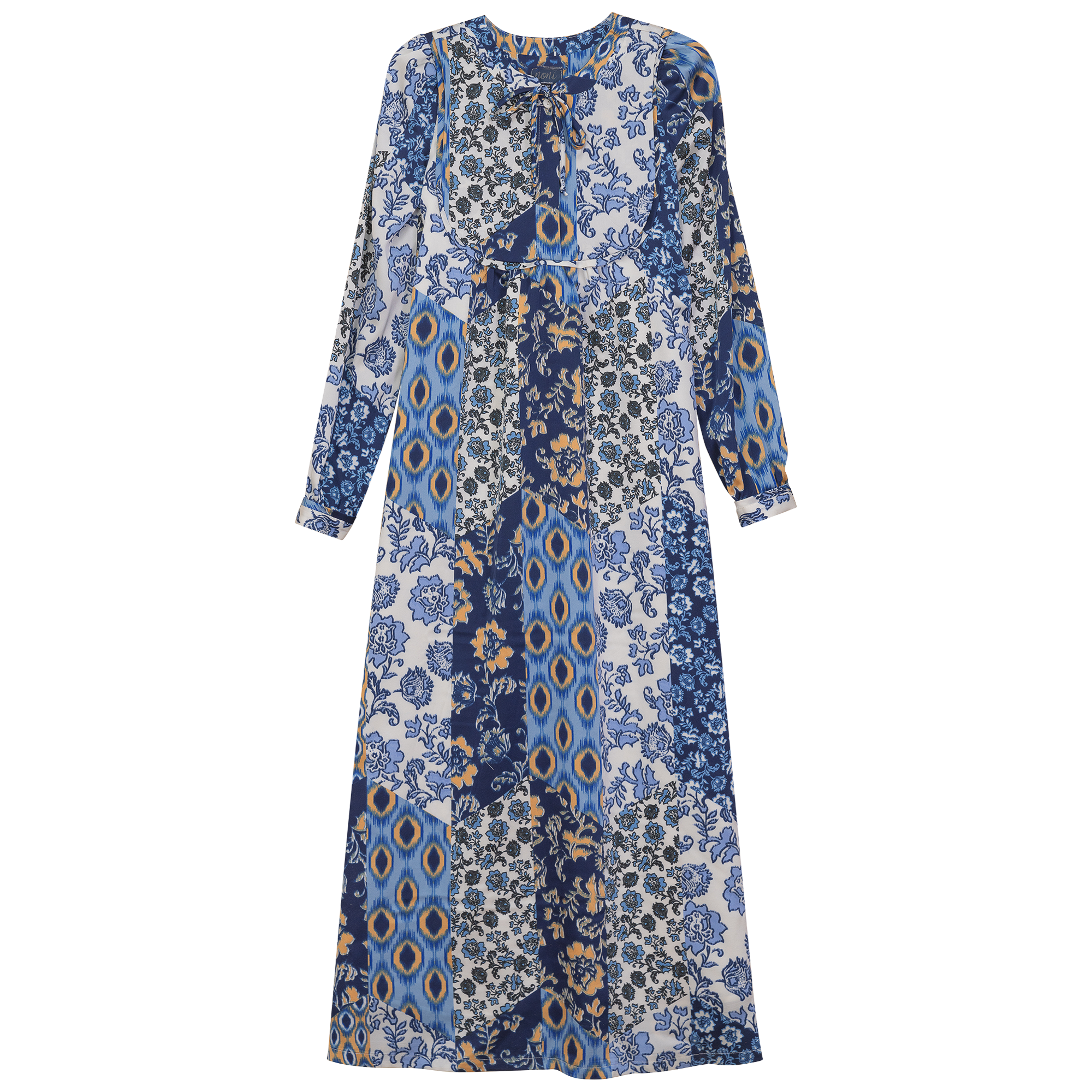 Printed Dress in Multi Navy by Noni