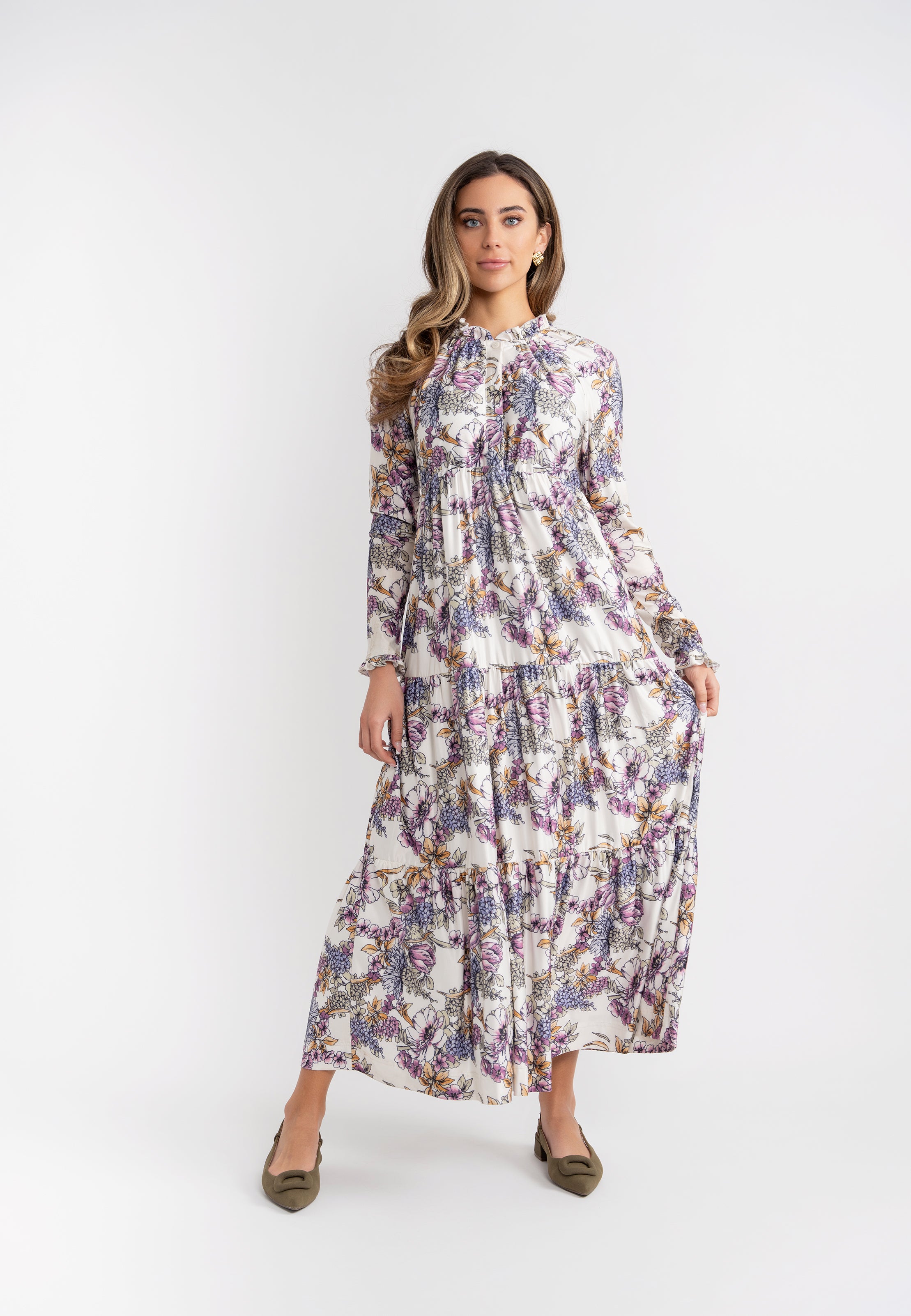 Printed Floral Dress in by Noni