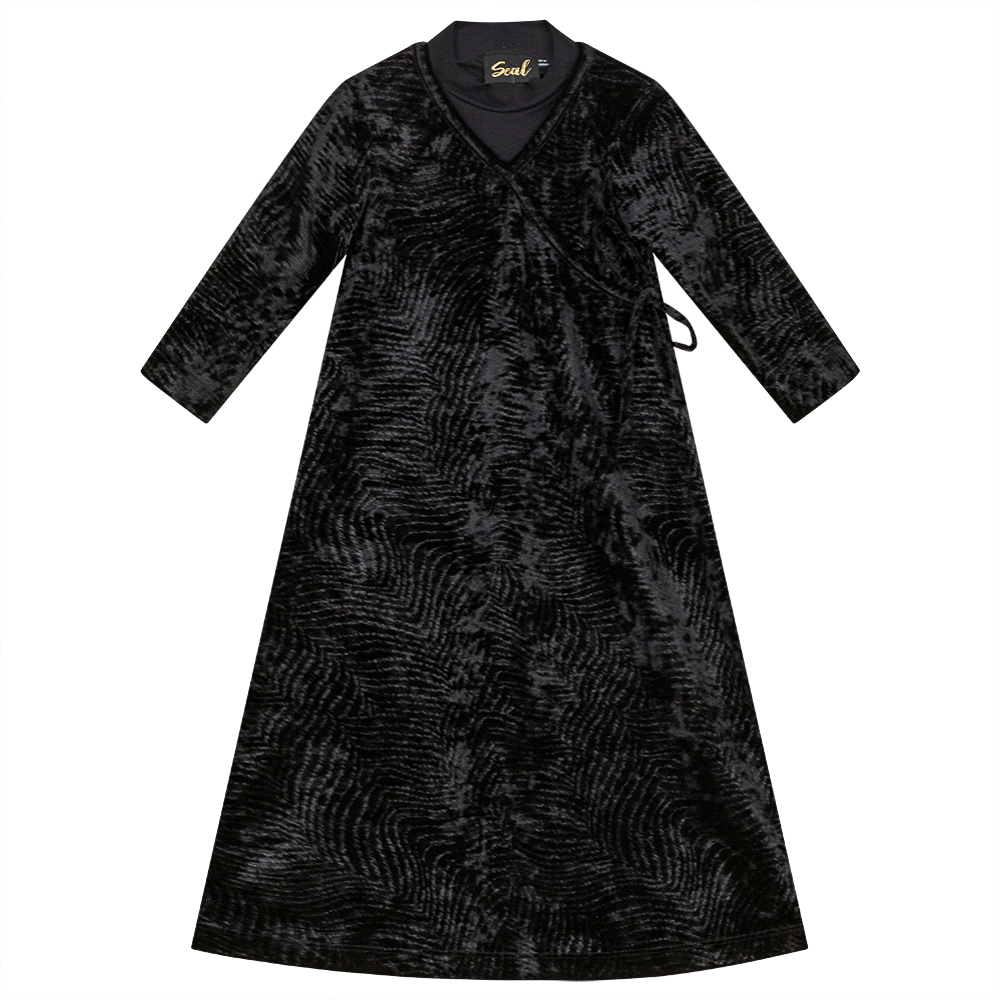 Dress Insert V-Neck in Black by Cindy