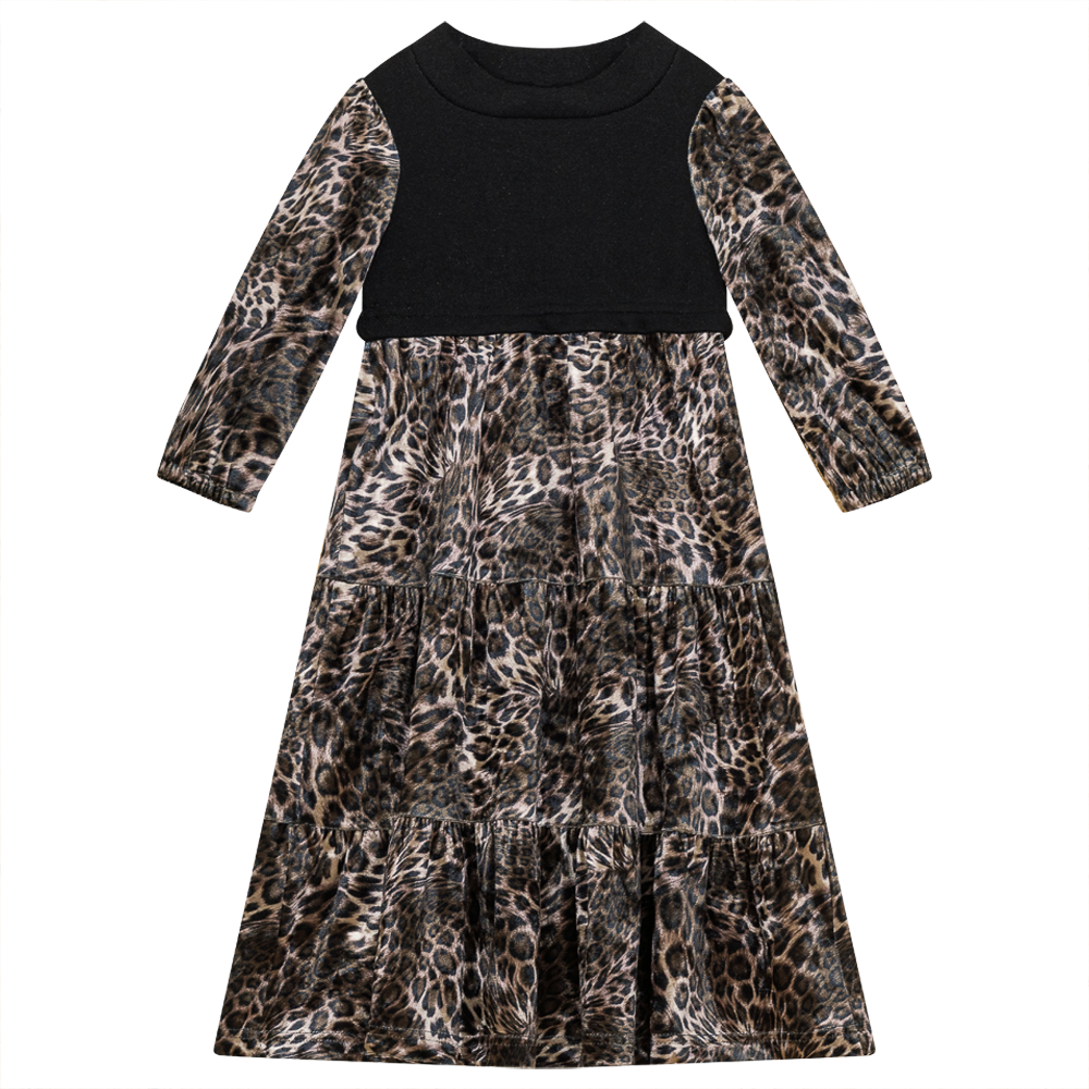 Turtle Neck Dress in Animal print by Cindy