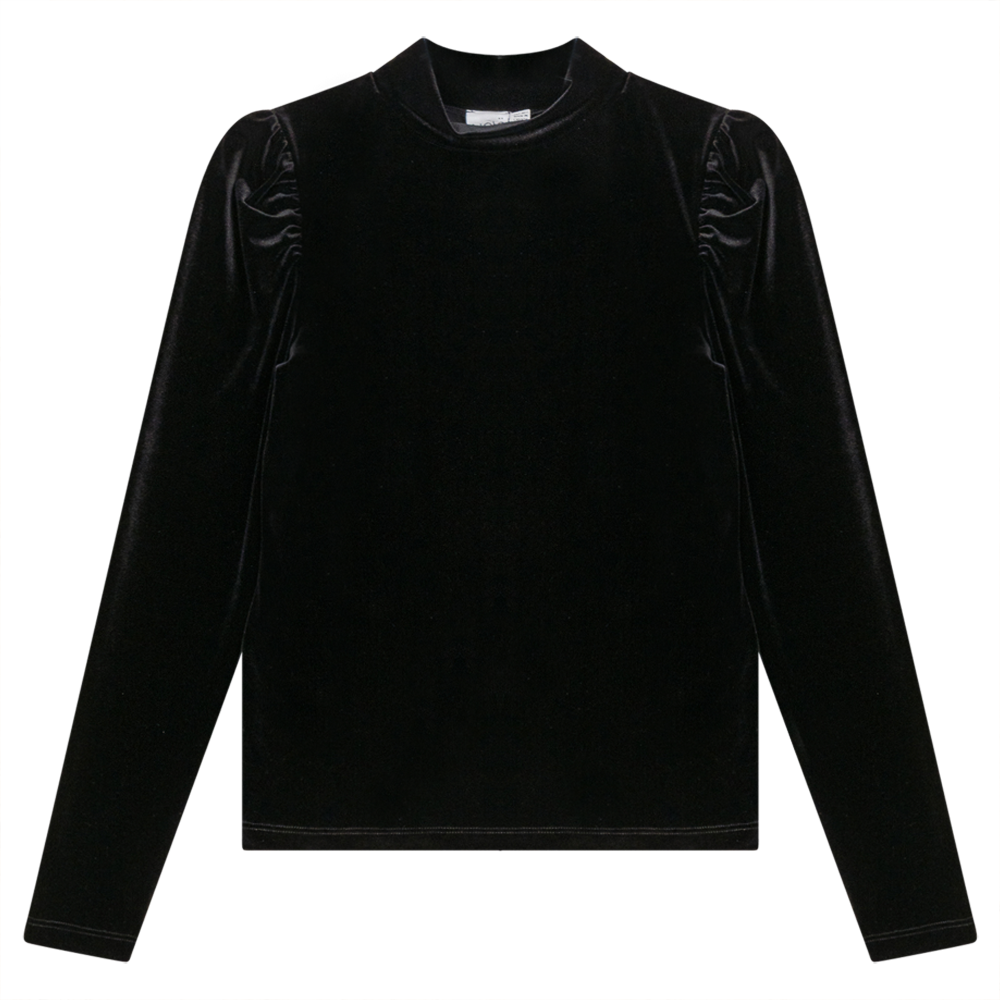 Top with Puffy Shoulders in Black by Note