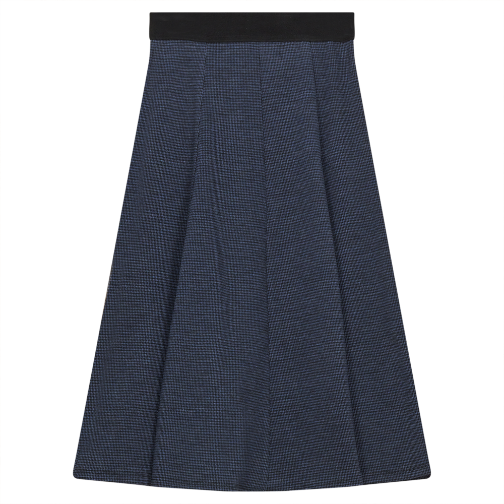 Houndstooth Skirt in Blue Houndstooth by Ginger