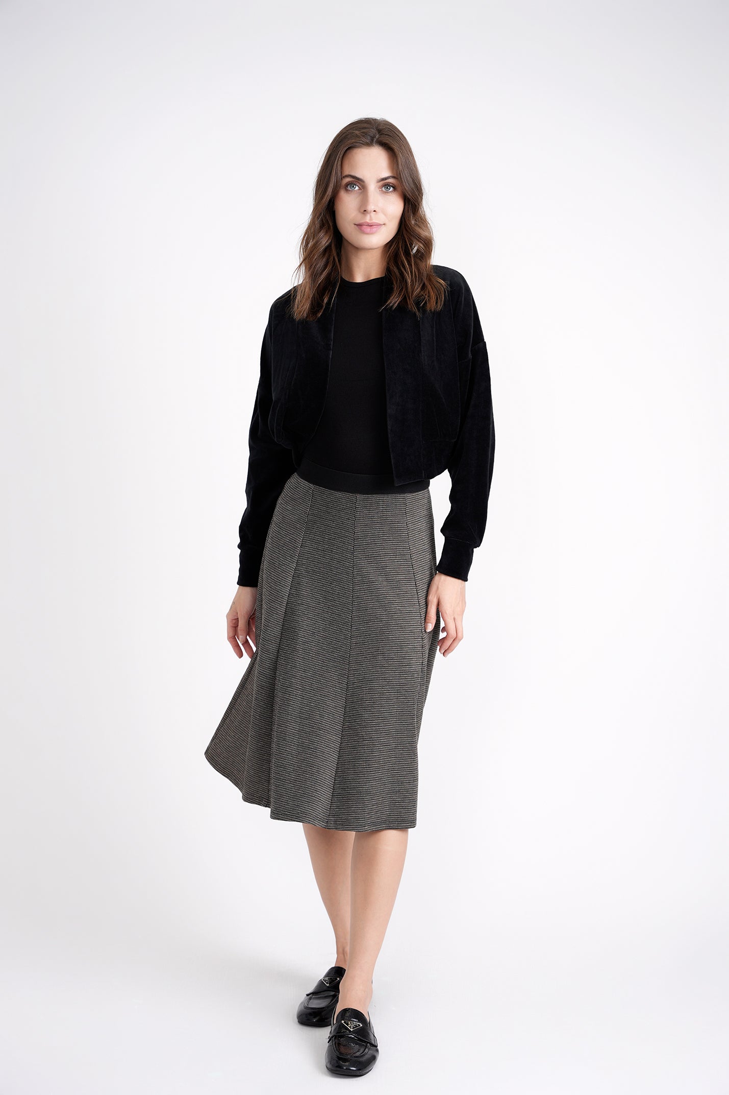 Houndstooth Skirt in by Ginger