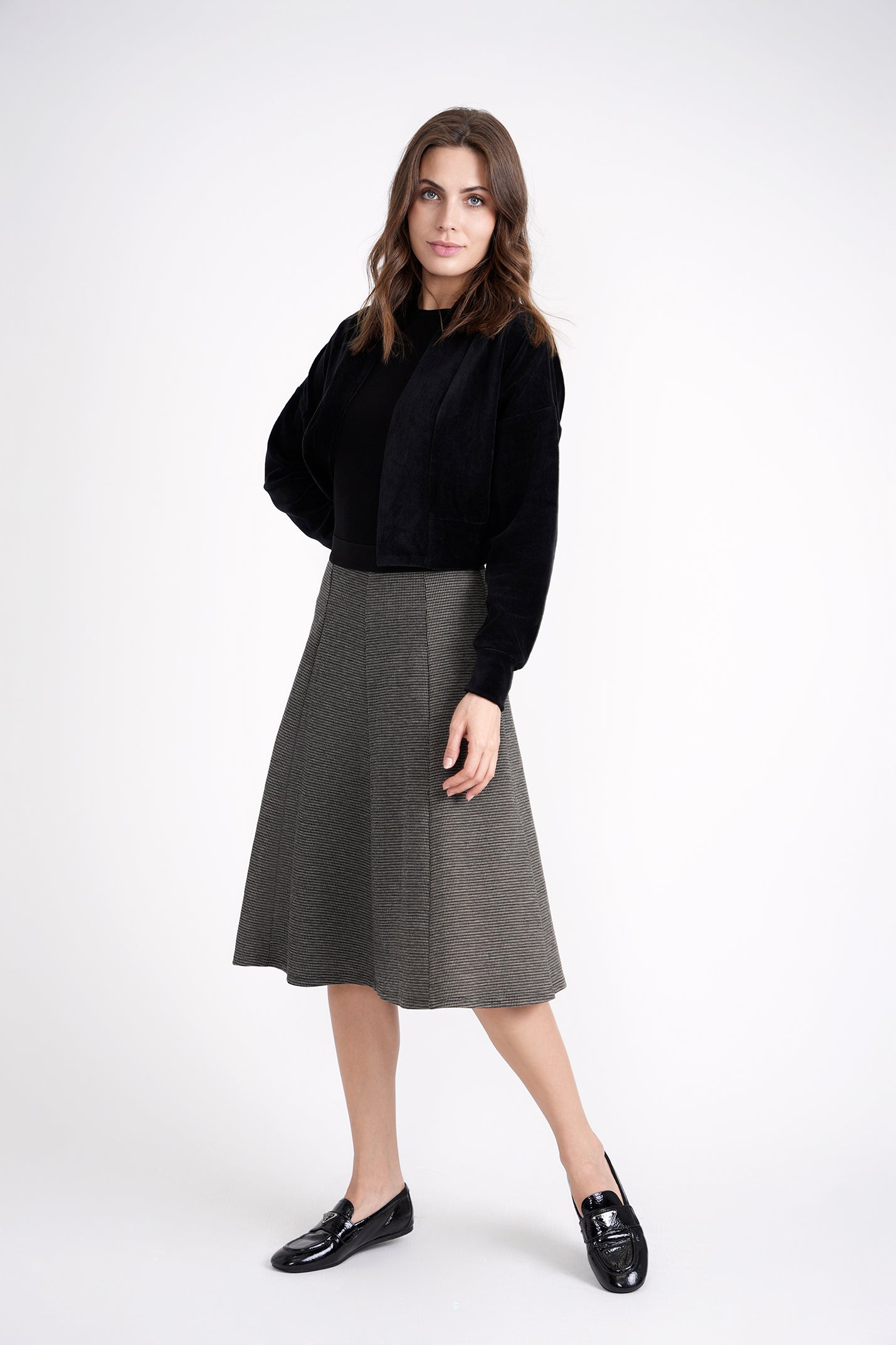 Houndstooth Skirt in by Ginger