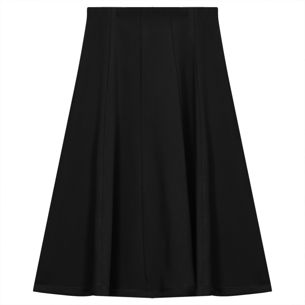 Verical Pannelled Skirt in Black by Ginger