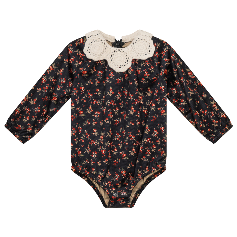 Onesie with Contrast Collar in Floral by The Umbrella Academy