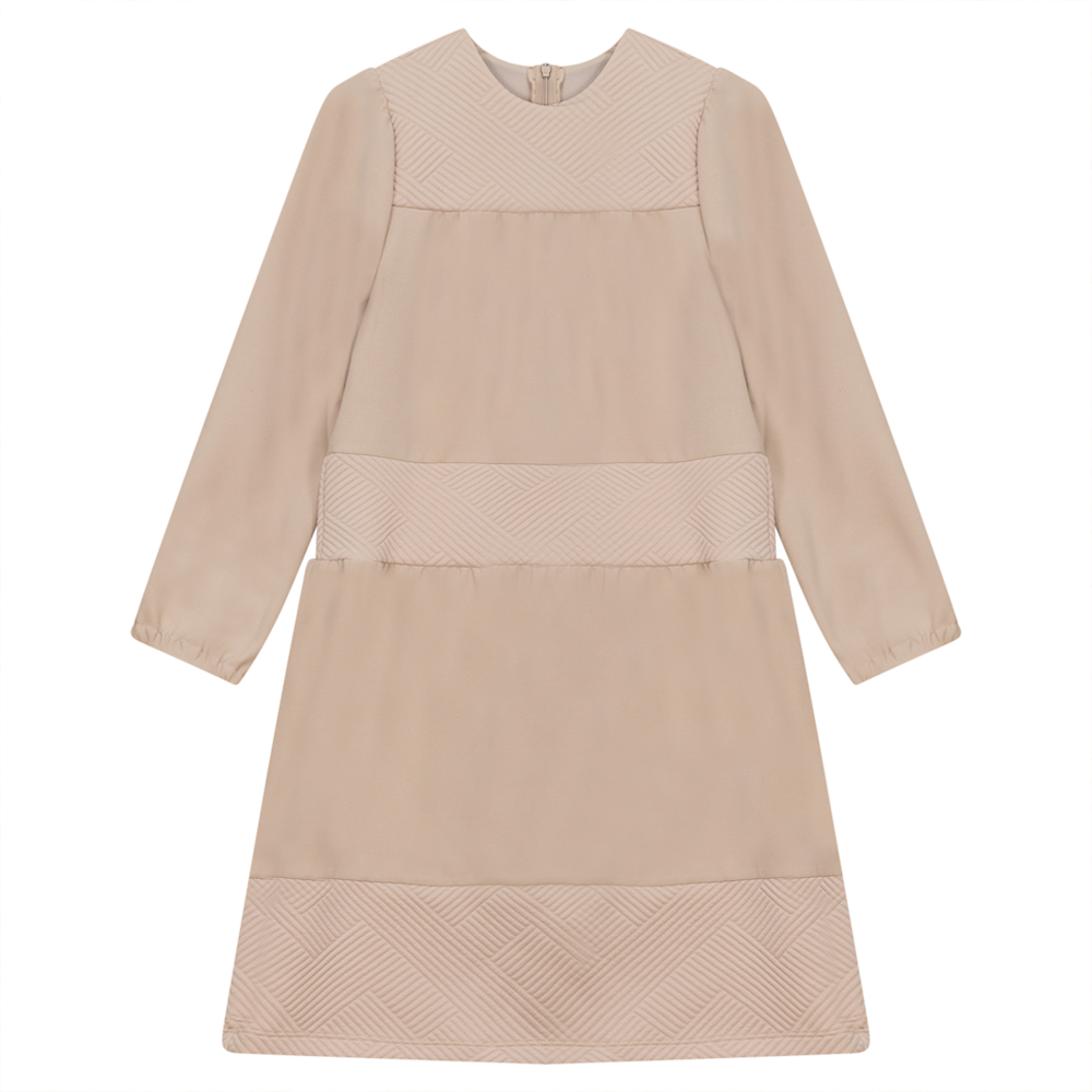 Tiered Dress in Beige by Imagine