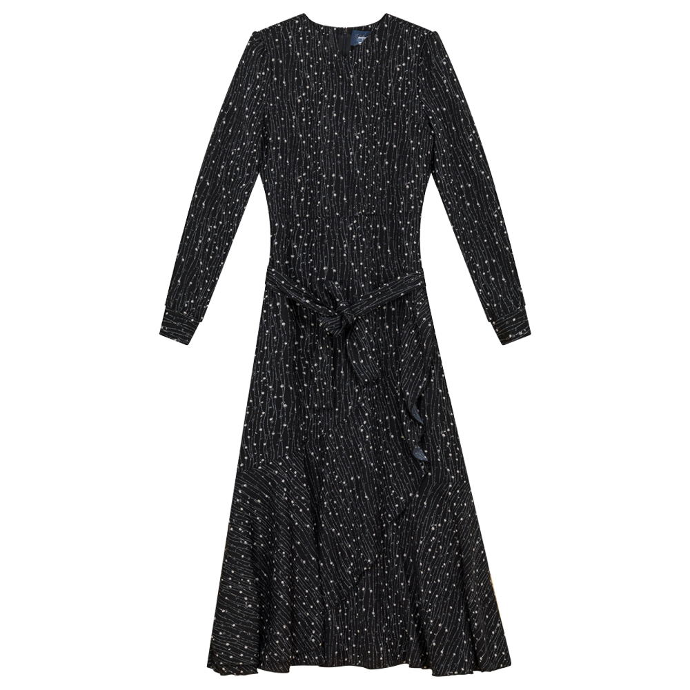 Cream Print Dress in Cream Print by Noni