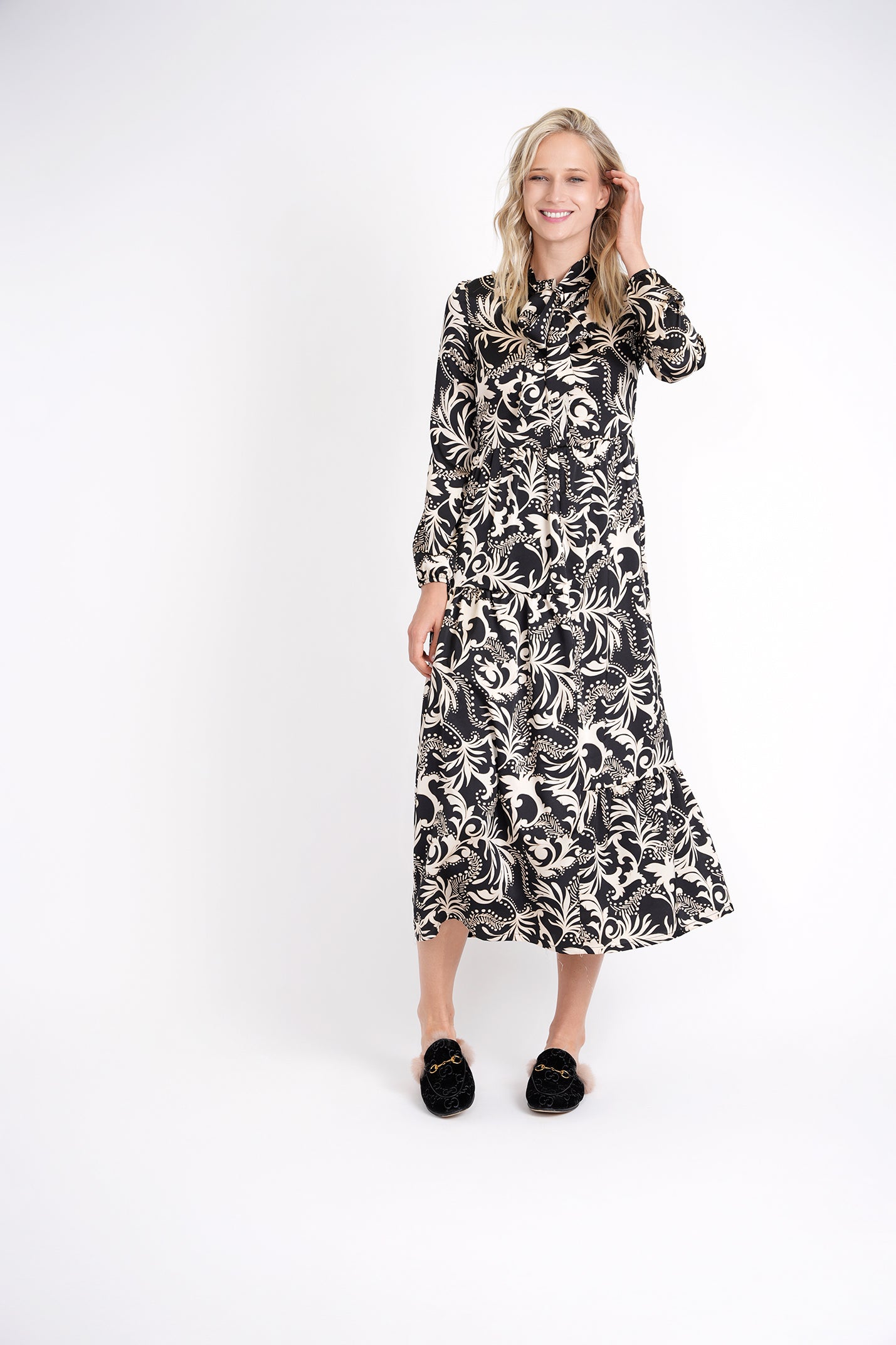 Dress with Bow Tie in by Noni