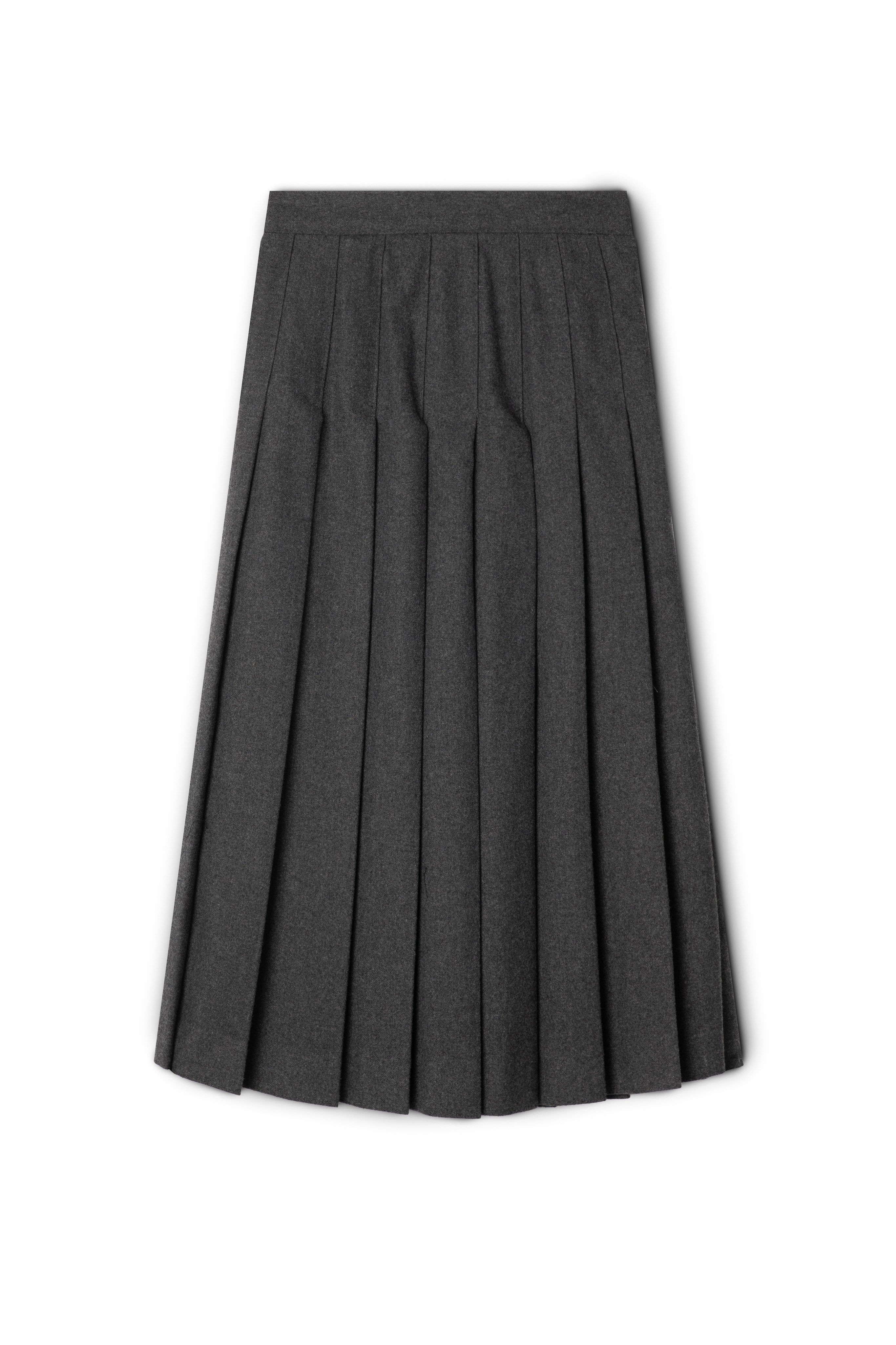 Pleated Skirt in Charcoal by Maxmrkt
