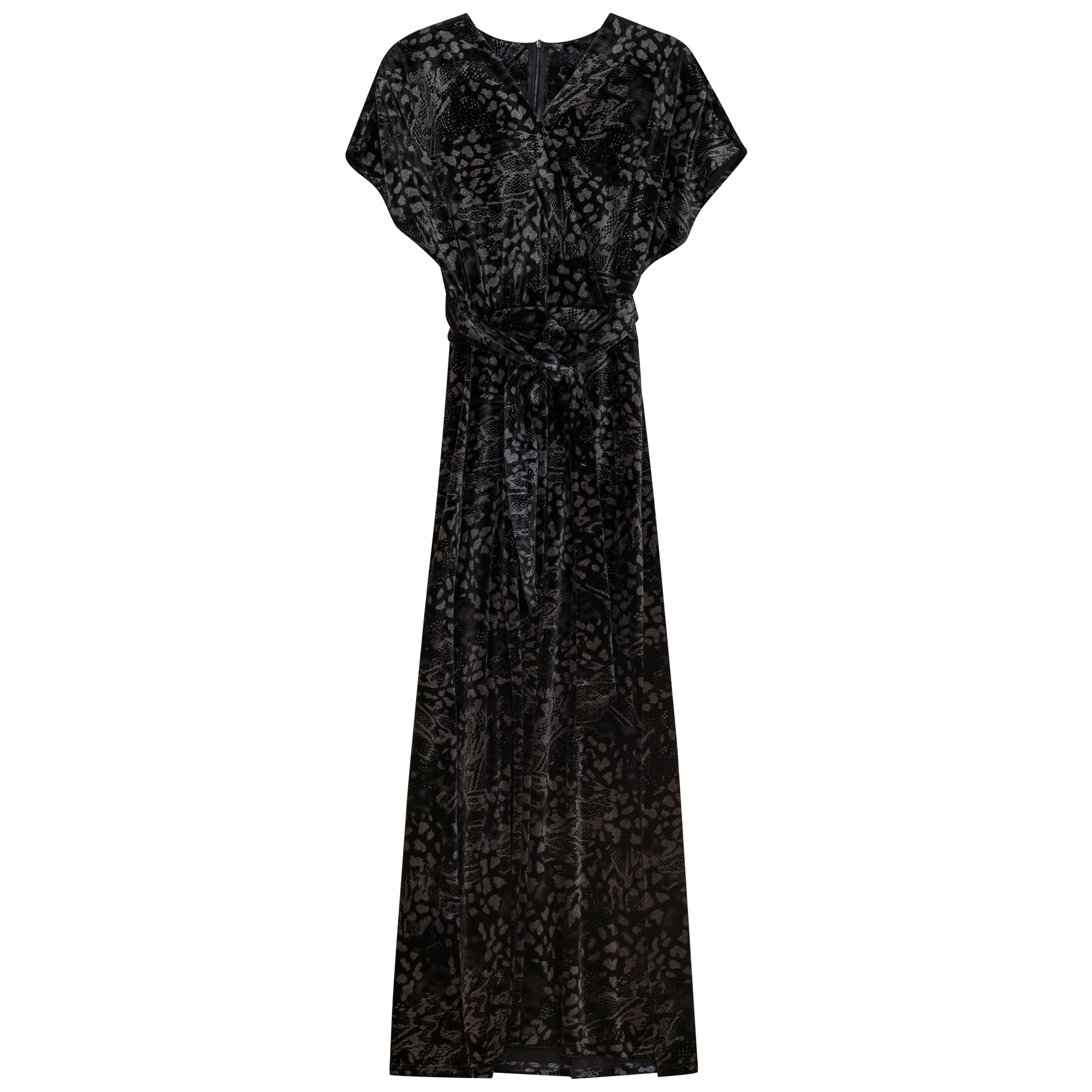 Overlap Maxi Dress in Black by Maxmrkt