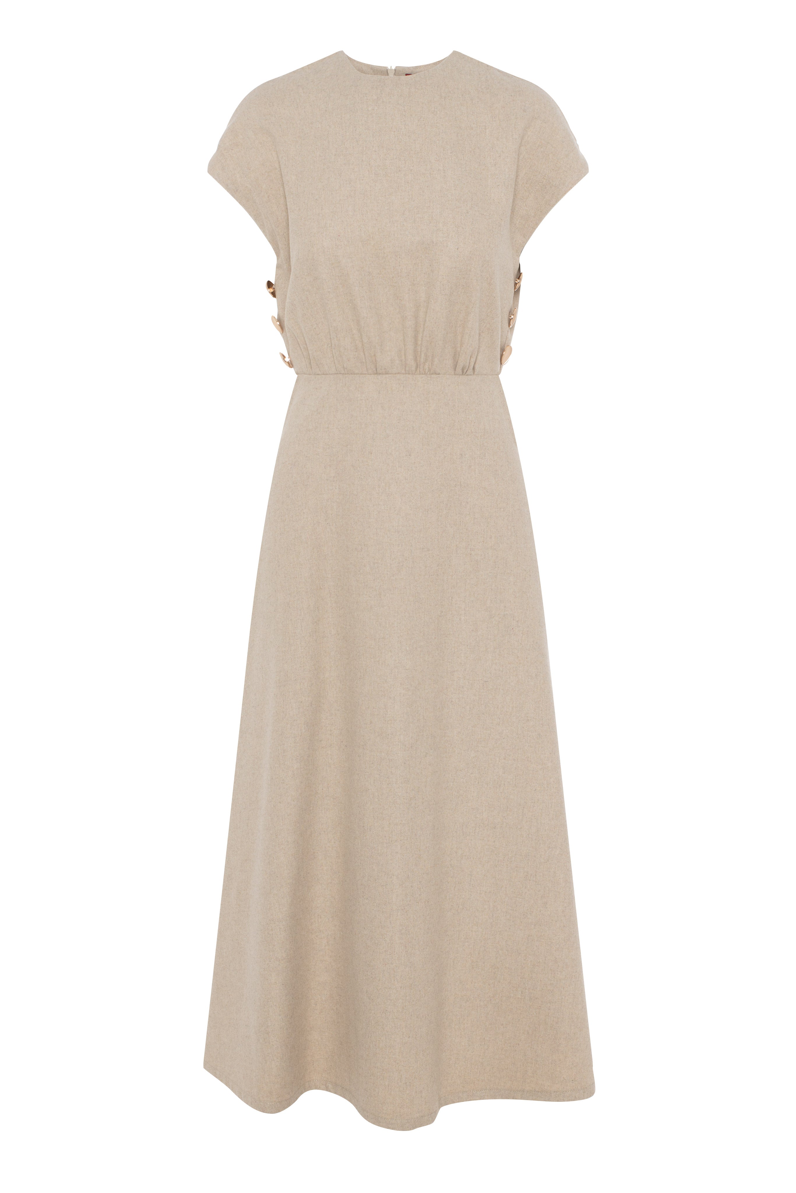 Buttoned Jumper in Oatmeal by Rouge Pur Couture