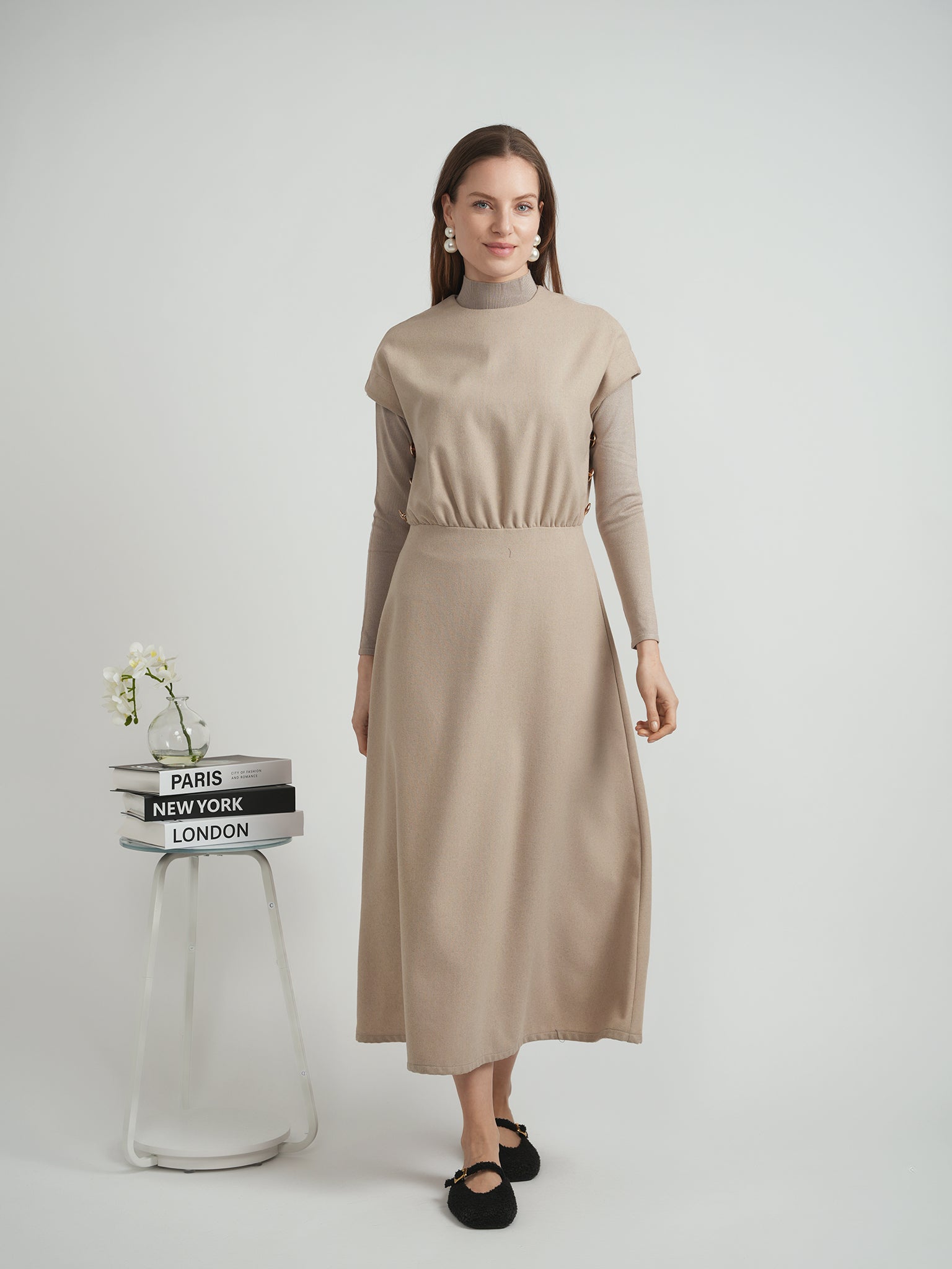 Buttoned Jumper in by Rouge Pur Couture