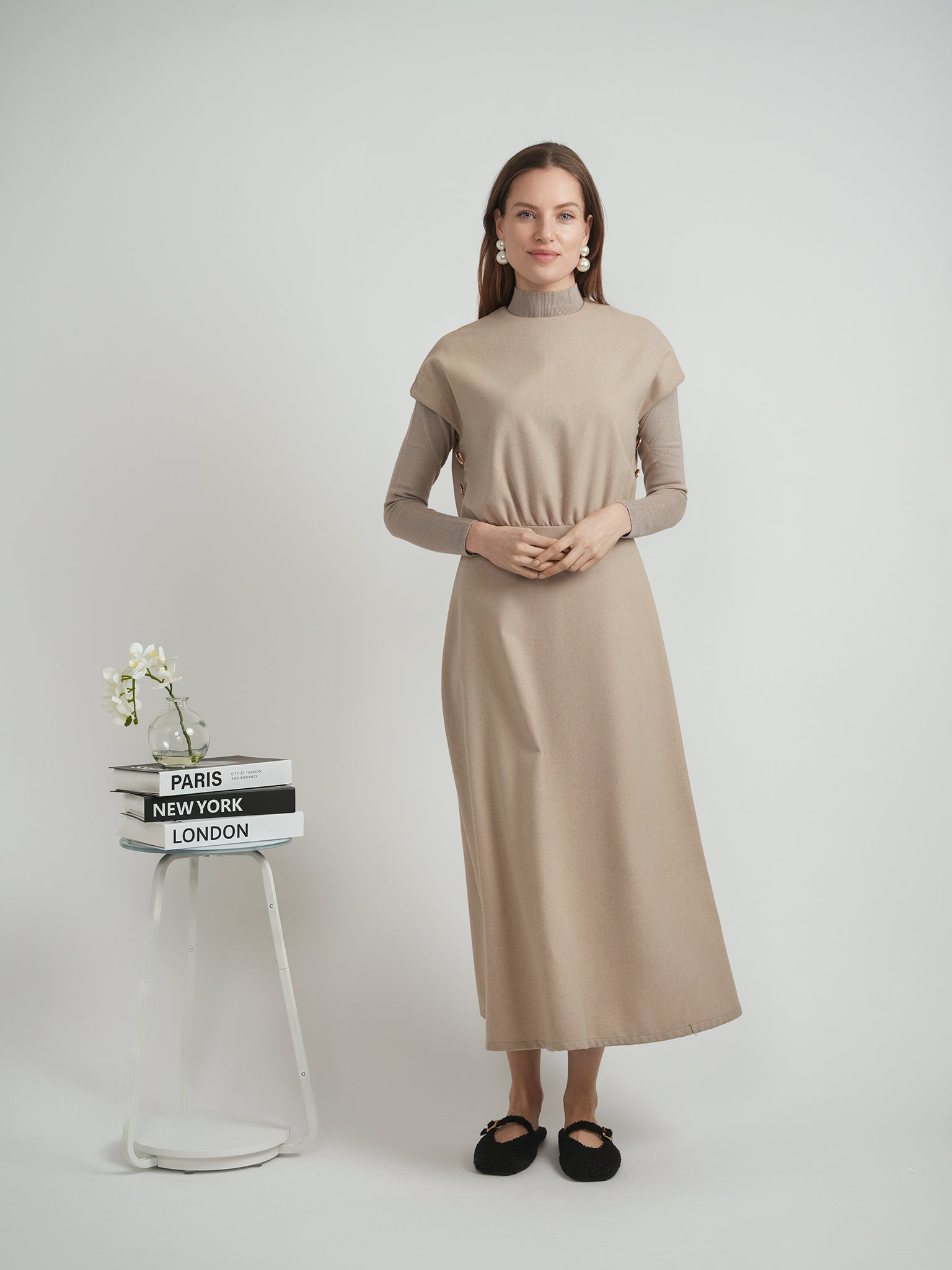 Buttoned Jumper in by Rouge Pur Couture