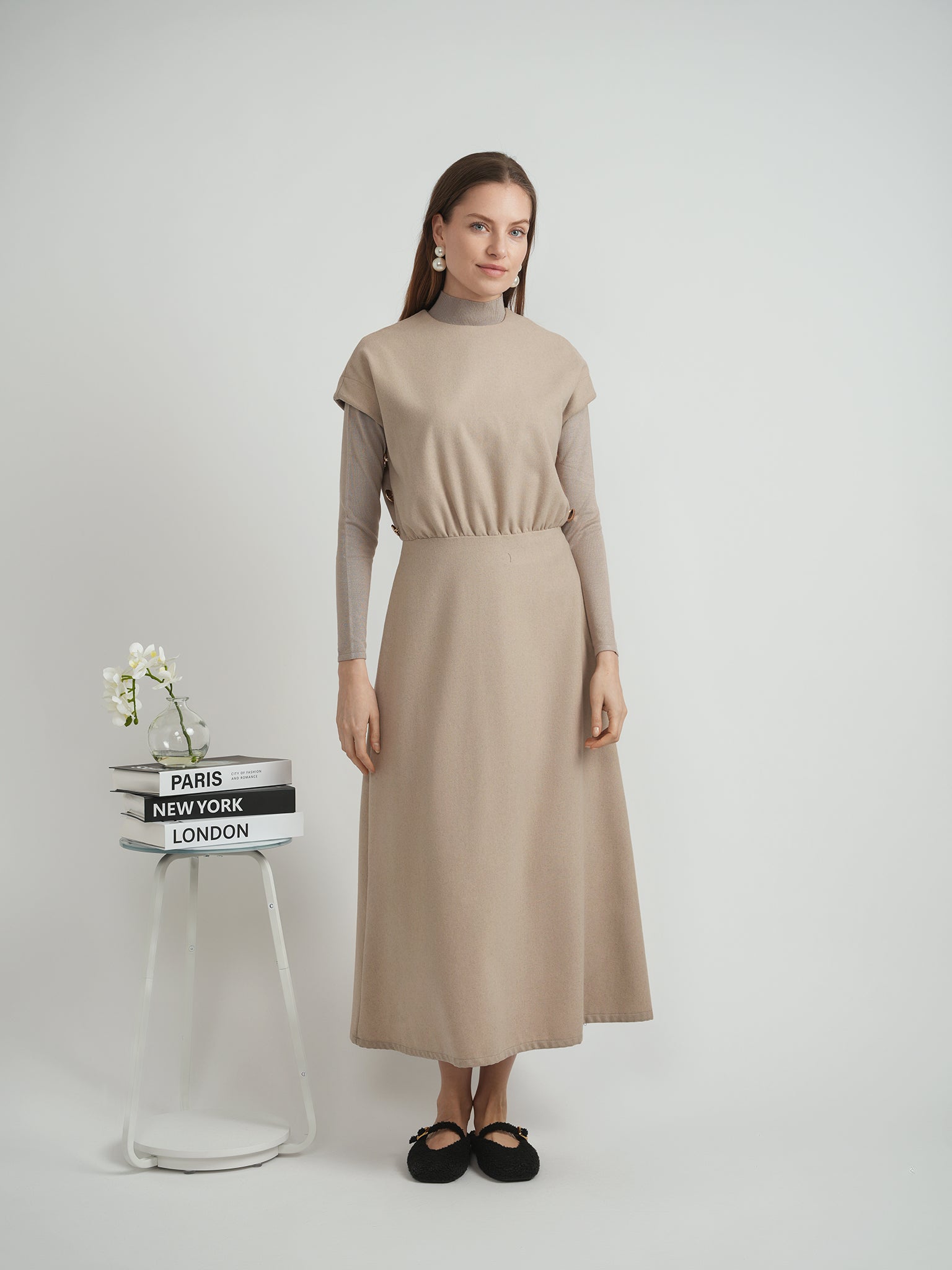 Buttoned Jumper in by Rouge Pur Couture