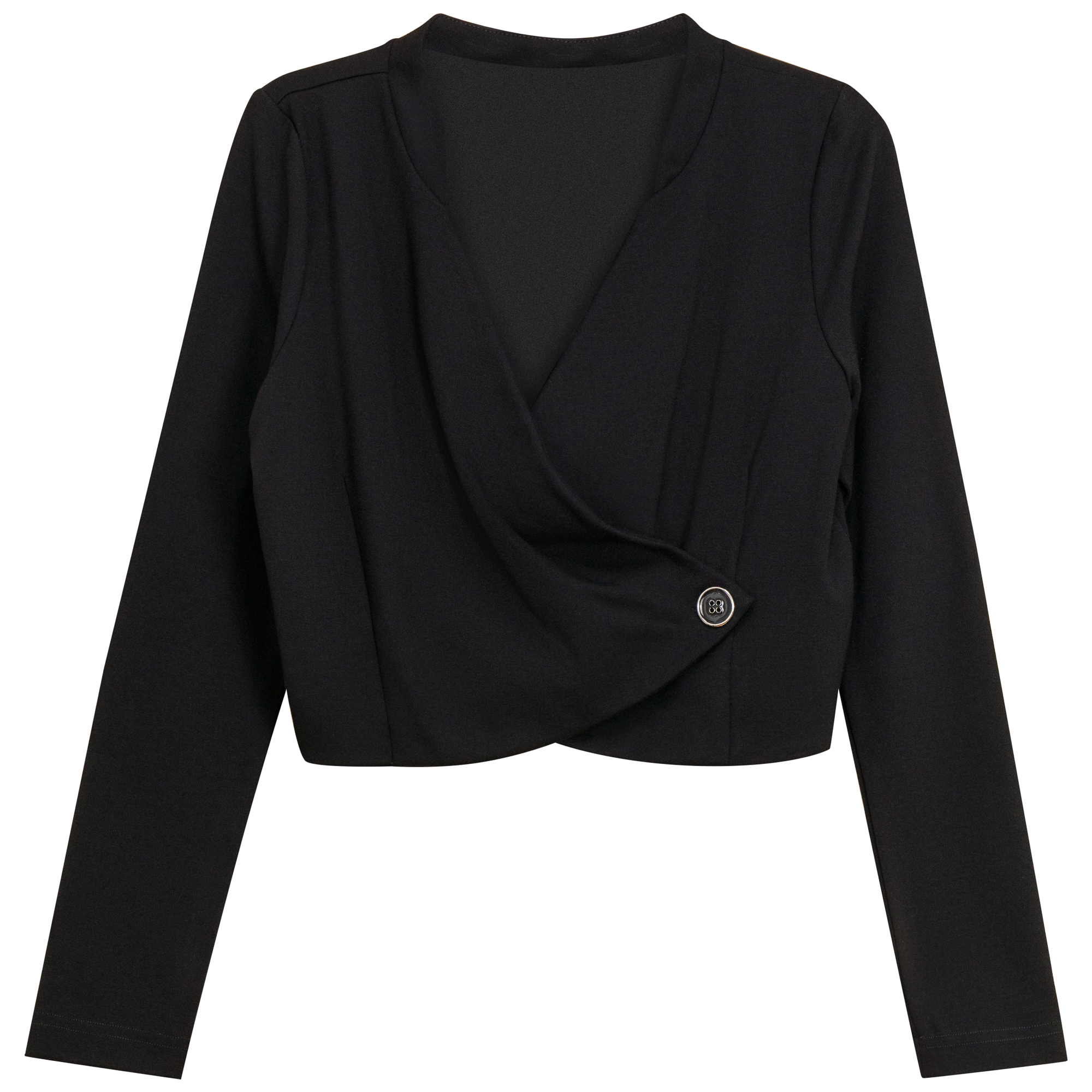Cropped Jacket in Black by Ginger