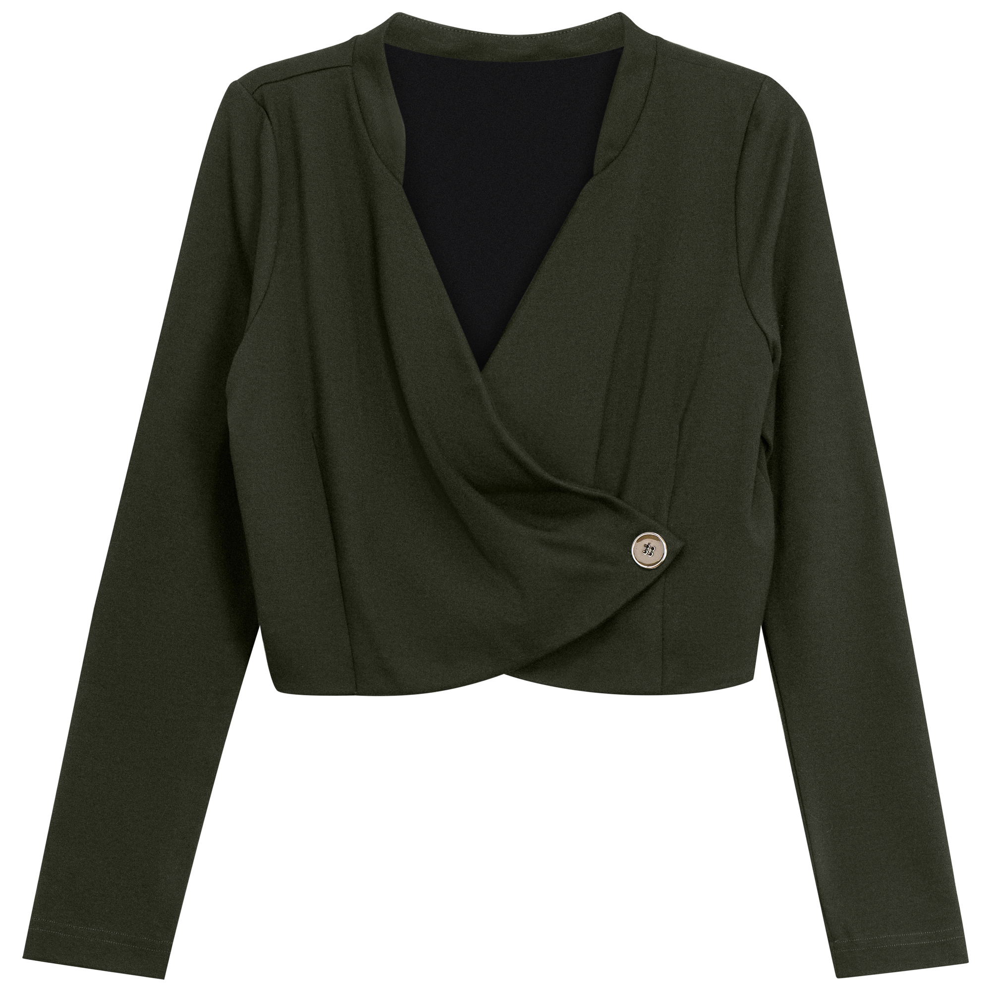 Cropped Jacket in Olive by Ginger