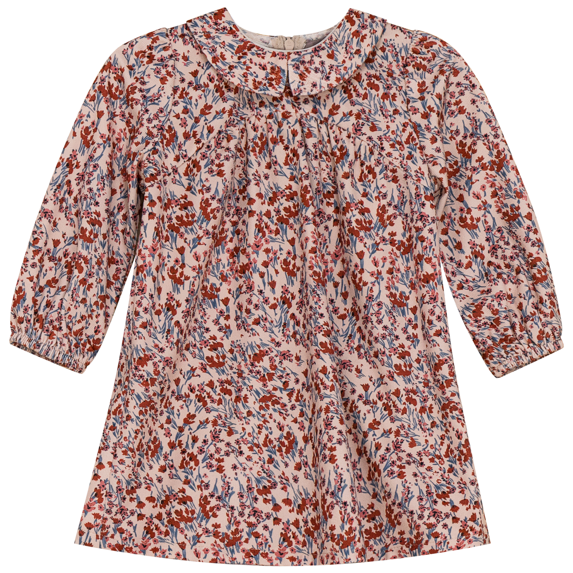 Floral Print Dress with Mesh in by Posie & Pistachio