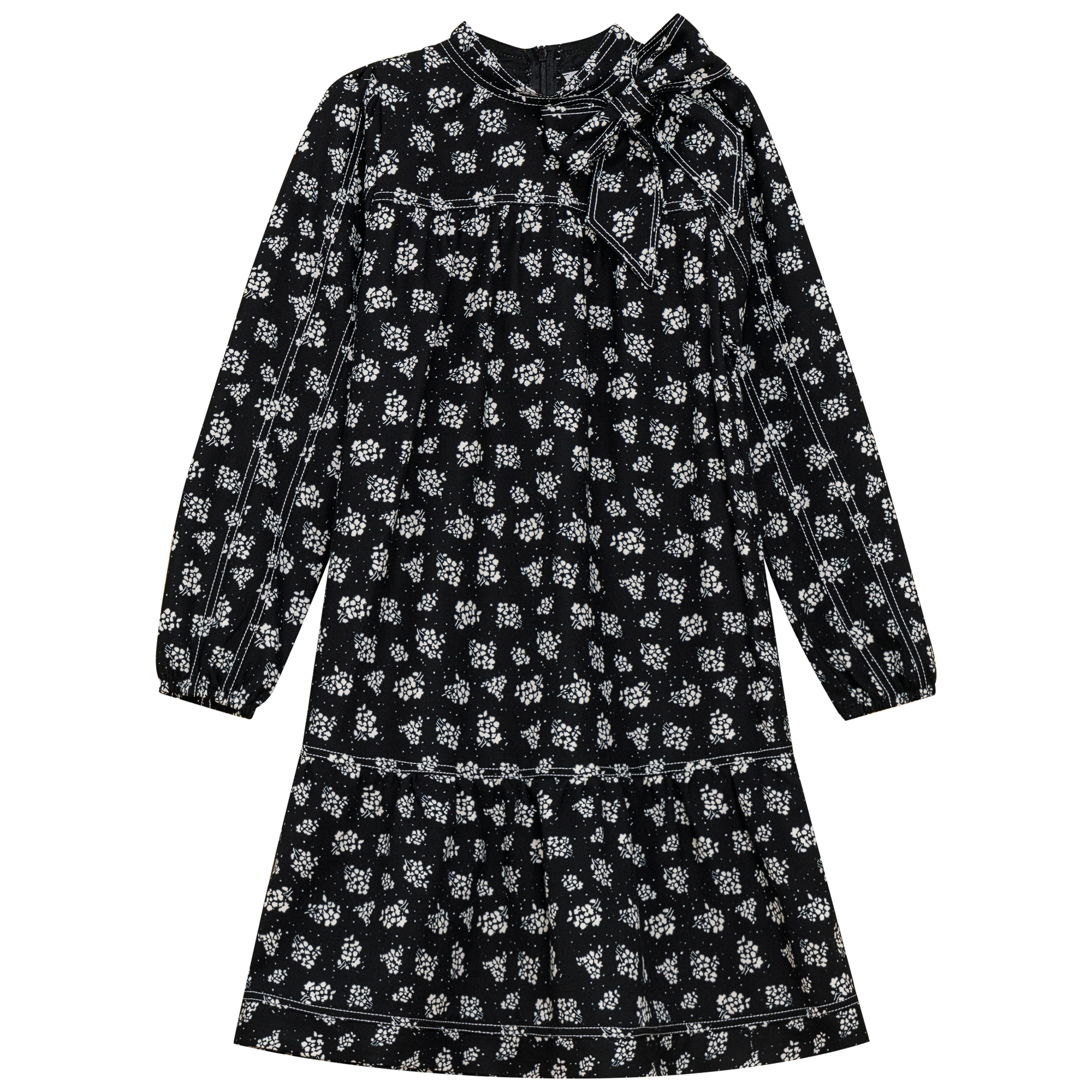 Dress with Bow in White Floral by Imagine